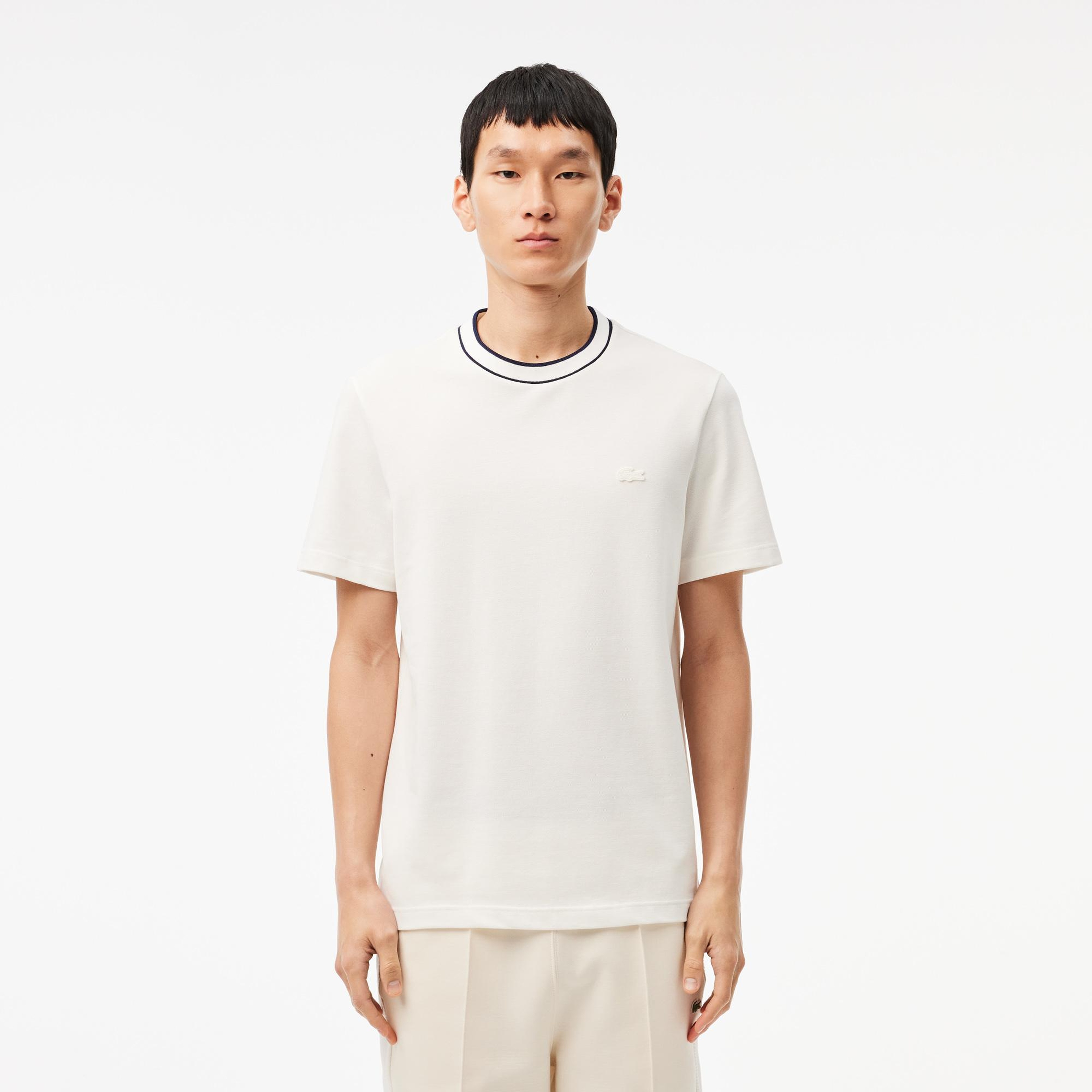 Erkek Regular Fit Bisiklet Yaka Beyaz T-Shirt