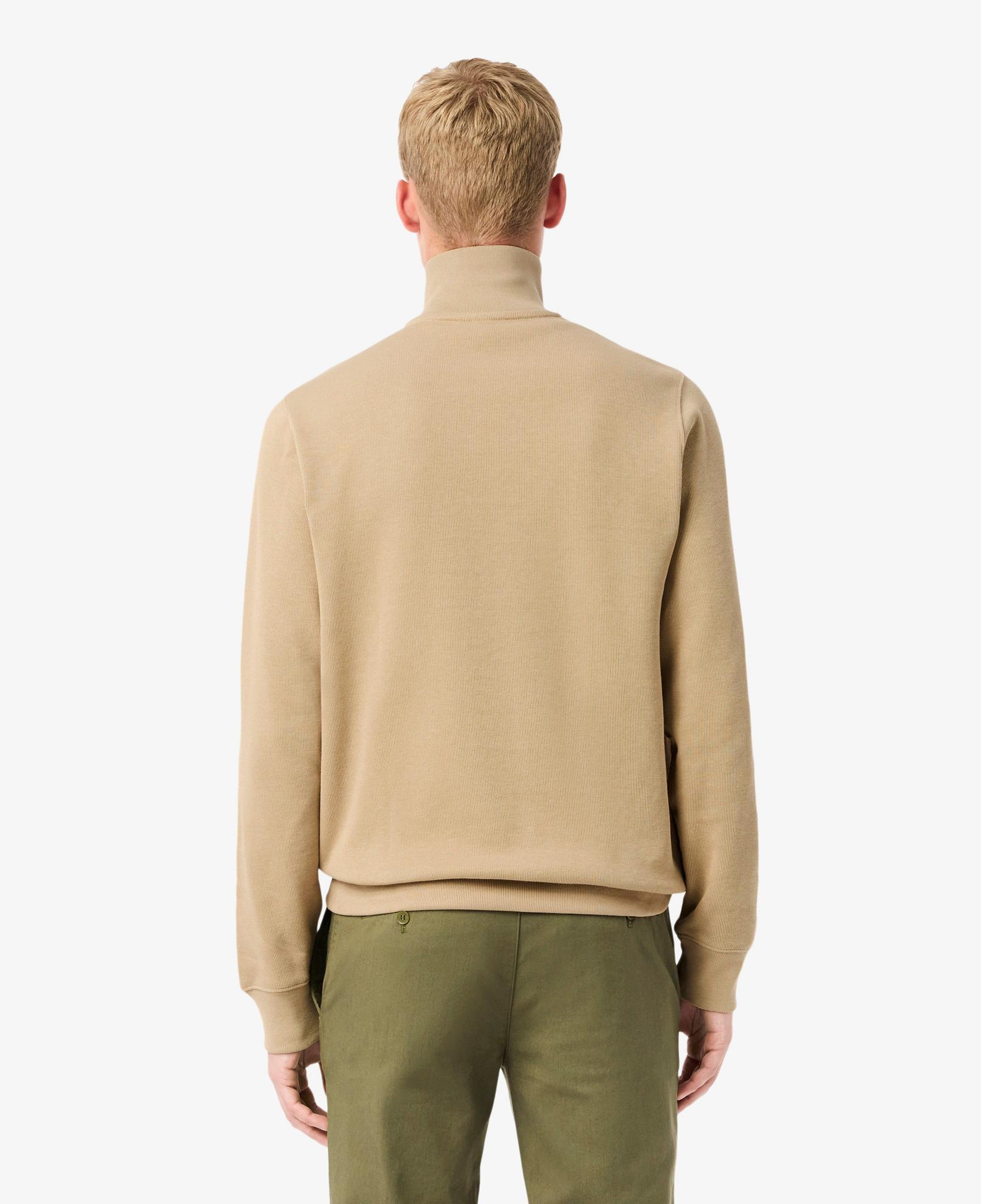Lacoste Erkek Classic Fit Yarım Fermuarlı Bej Sweatshirt