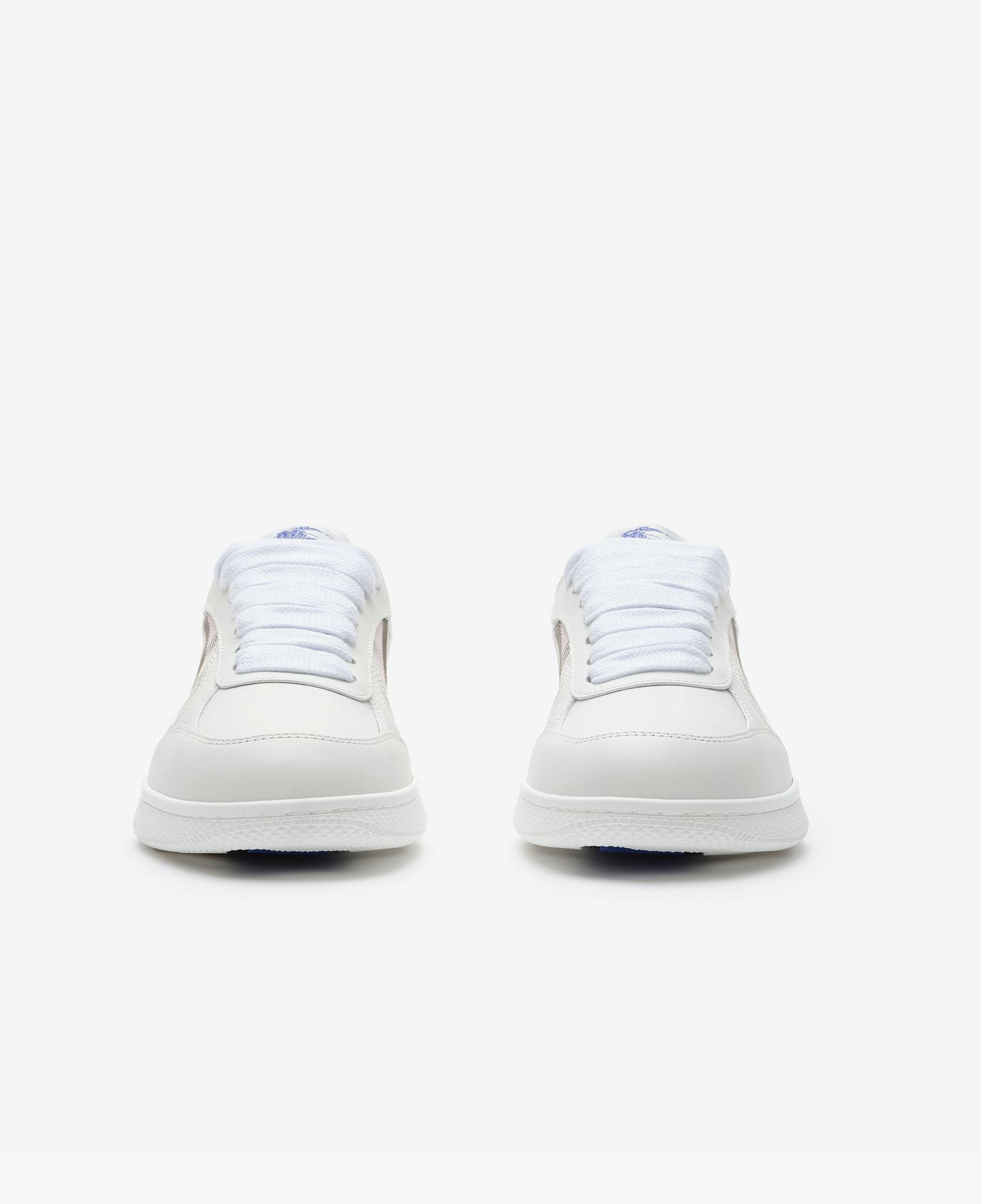 Burberry Leather And Check Terrace Kadın Beyaz Sneaker
