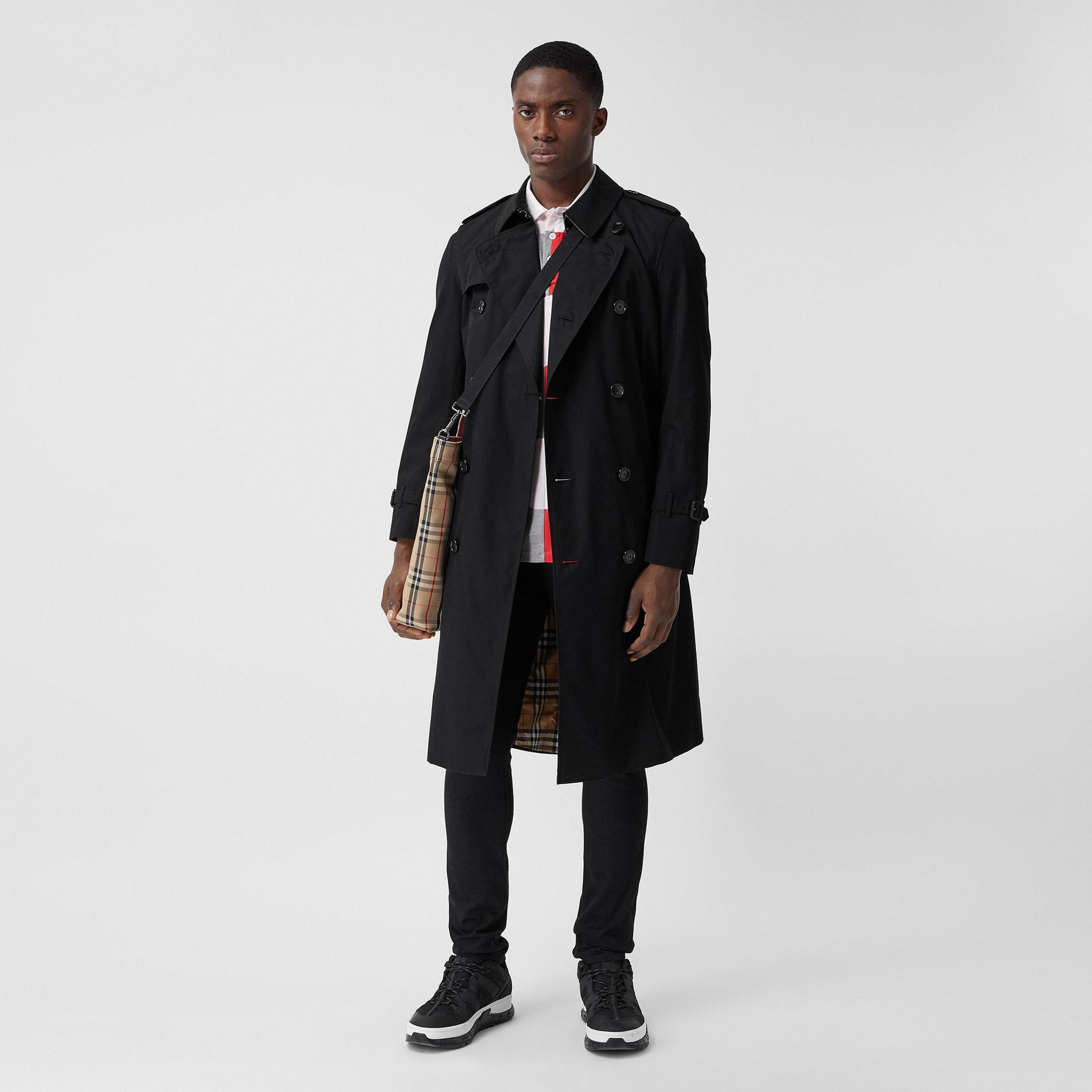 Burberry The Long Chelsea Heritage Erkek Siyah Trençkot