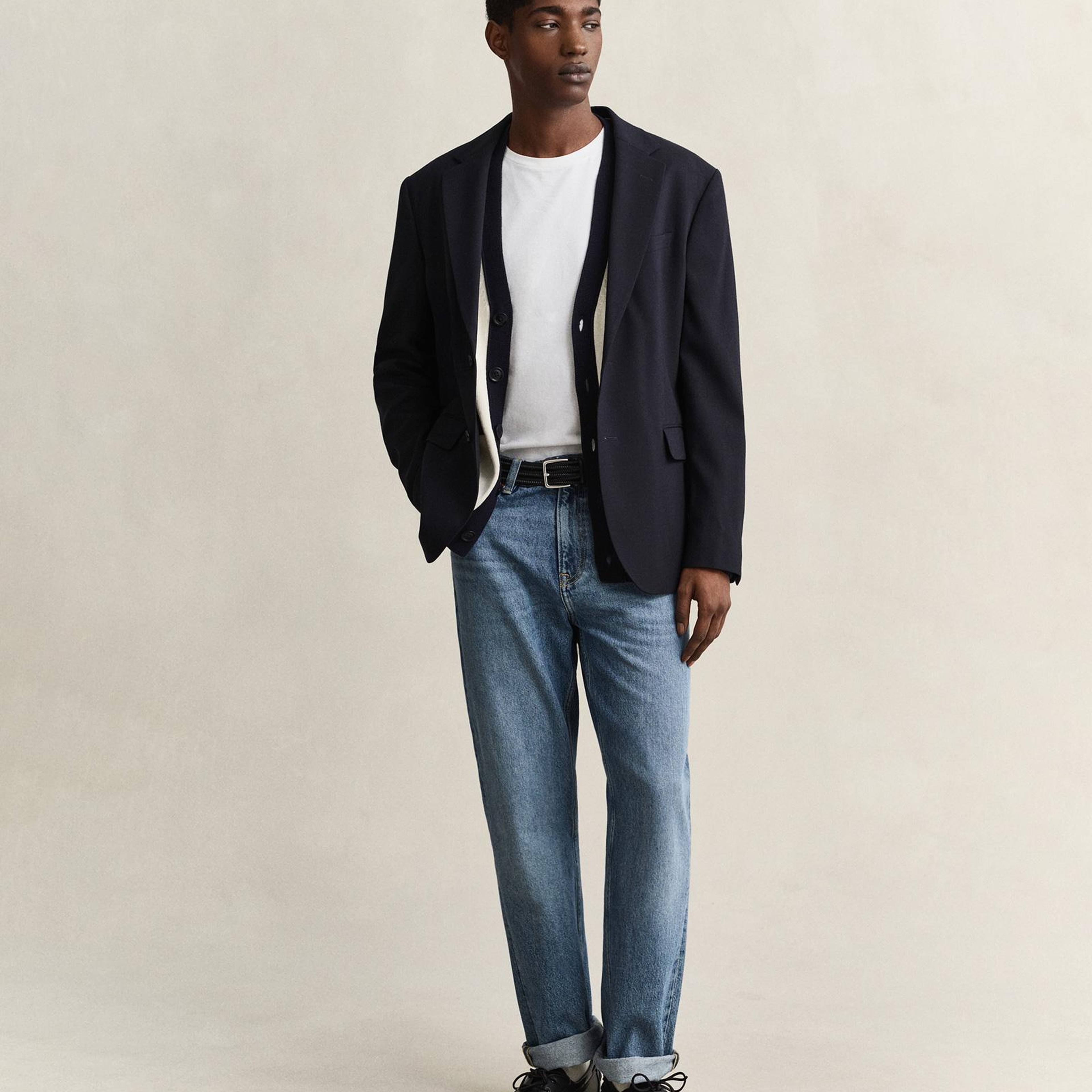 GANT Erkek Beyaz Bisiklet Yaka Regular Fit Logolu T-Shirt