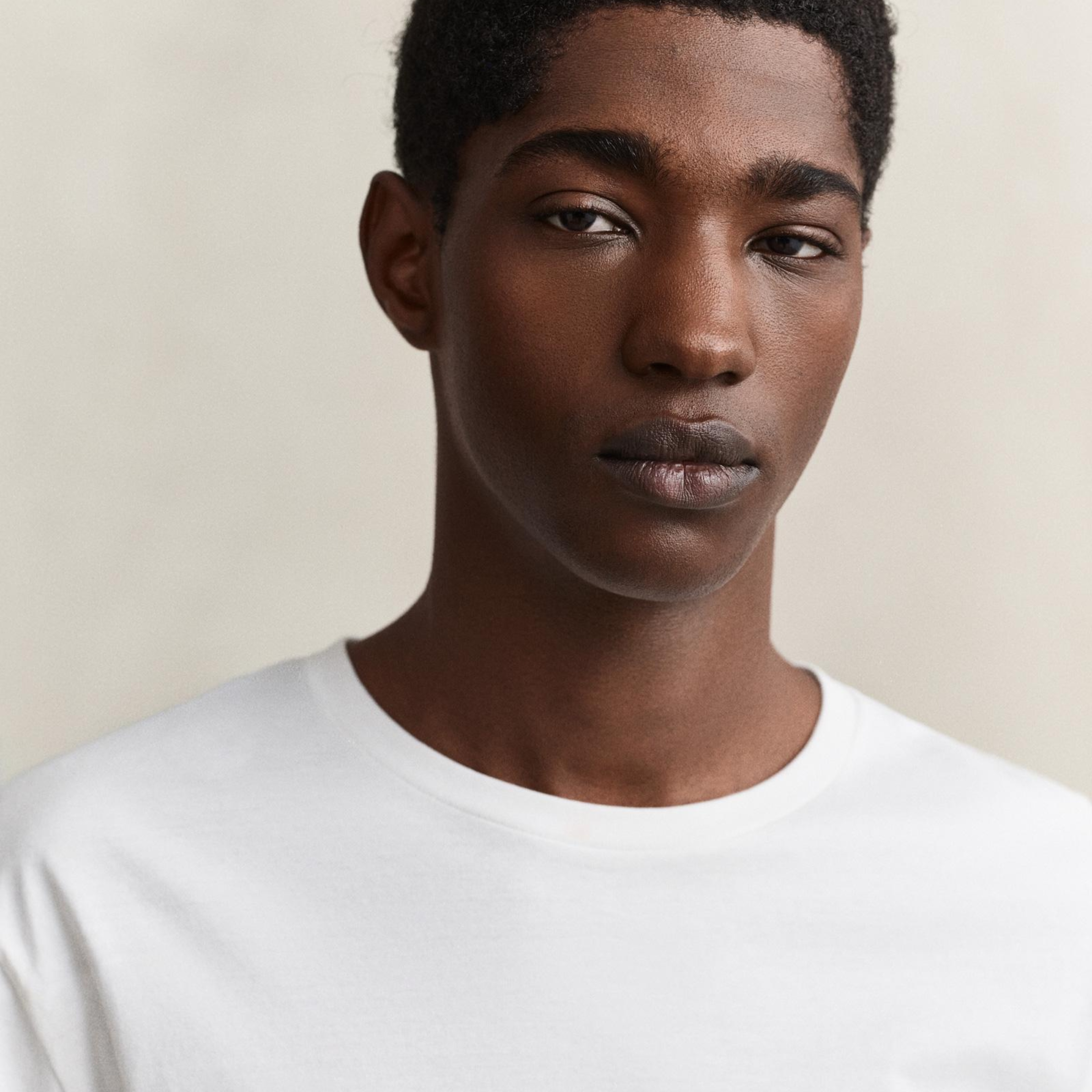 GANT Erkek Beyaz Bisiklet Yaka Regular Fit Logolu T-Shirt