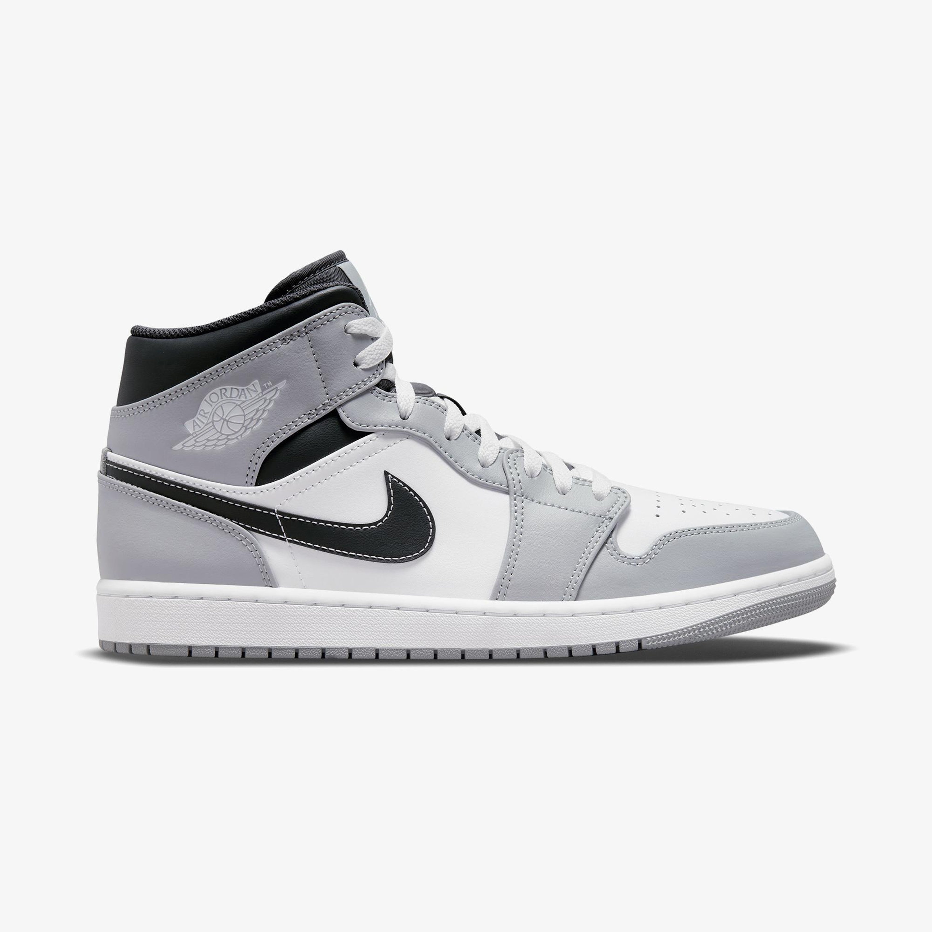 Jordan Air 1 Mid Erkek Gri Spor Ayakkabı