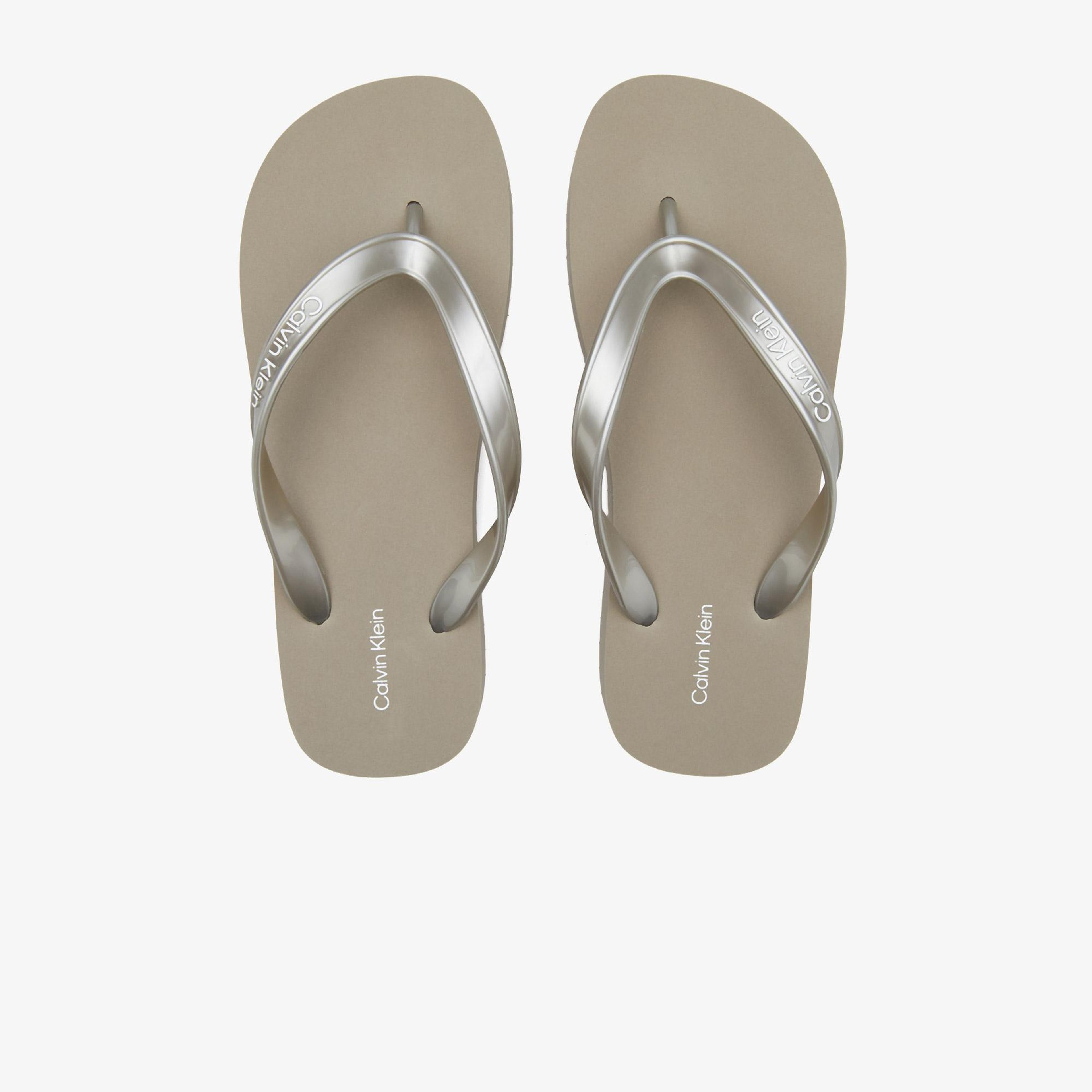 Calvin Klein Flatform Flip Flop Kadın Gri Terlik