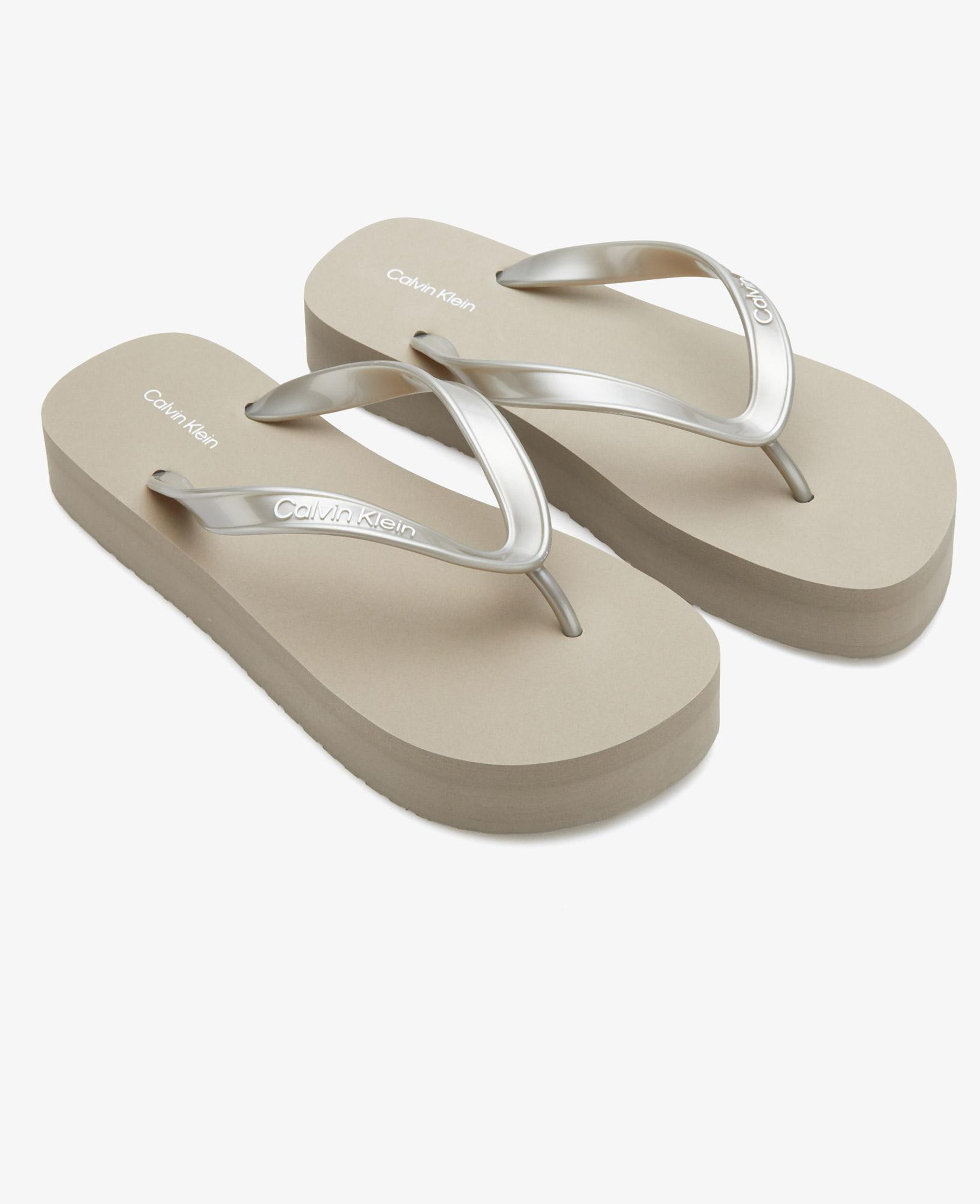 Calvin Klein Flatform Flip Flop Kadın Gri Terlik