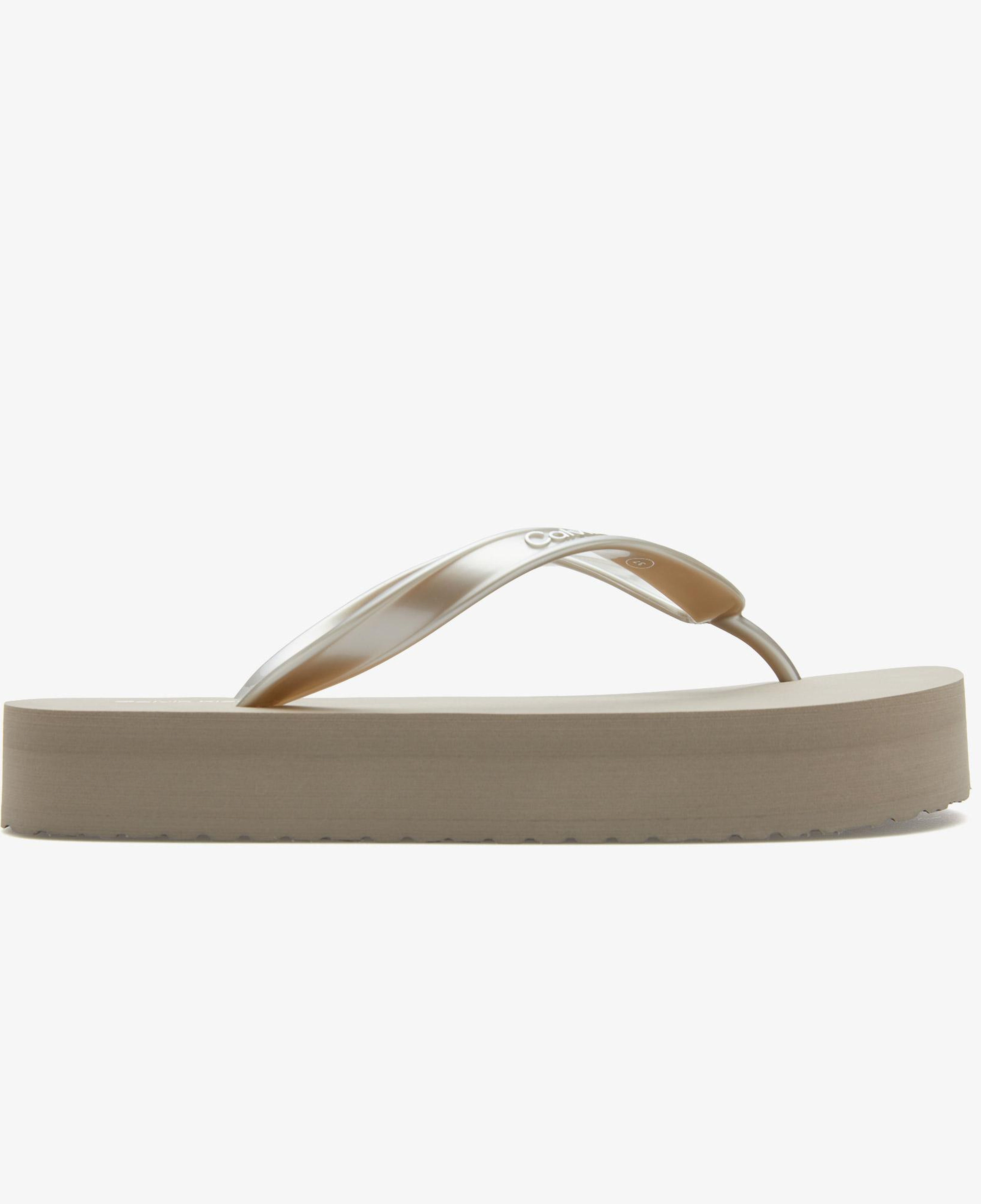 Calvin Klein Flatform Flip Flop Kadın Gri Terlik