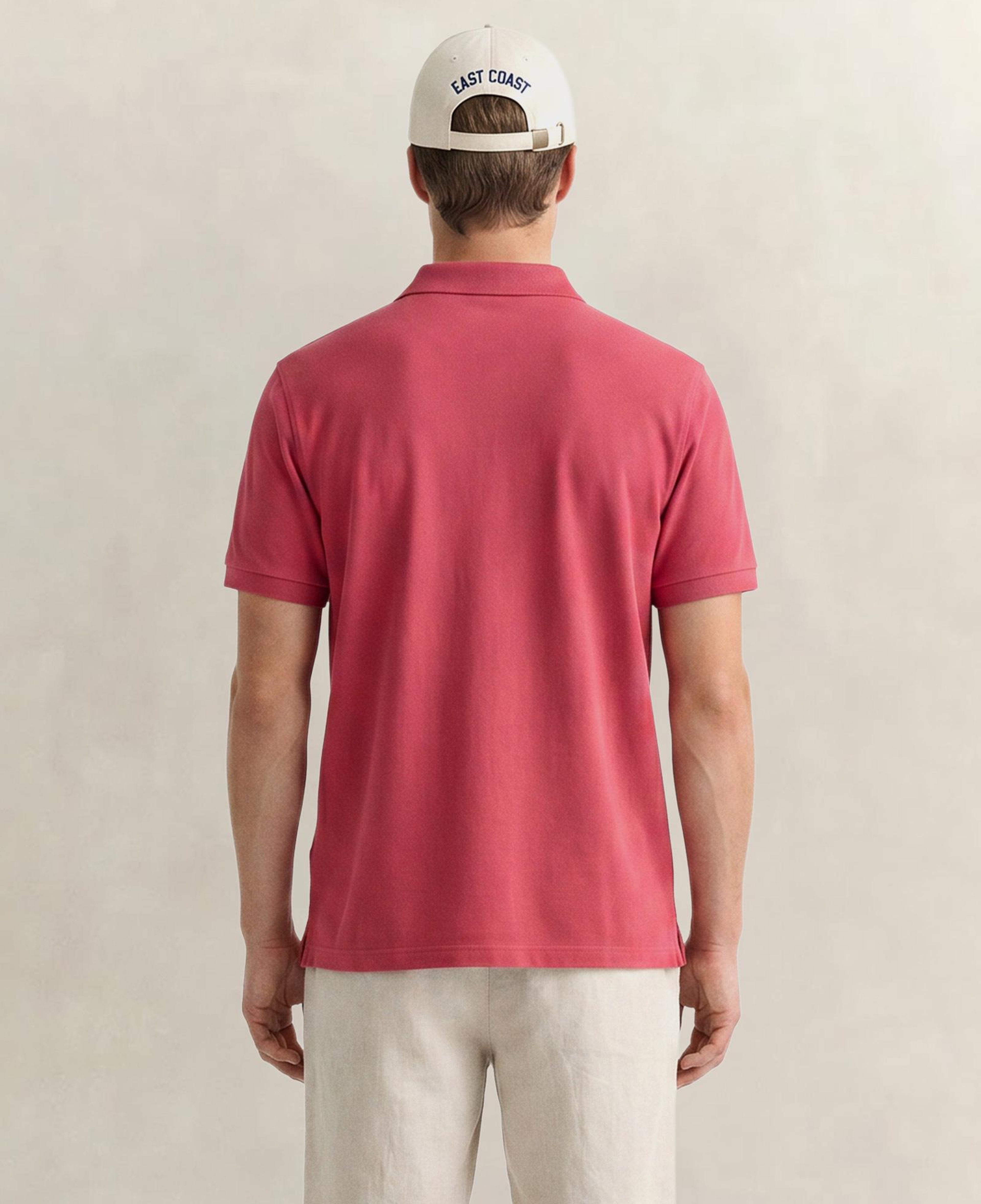 GANT Erkek Kırmızı Regular Fit Yarım Fermuarlı Polo Yaka T-Shirt