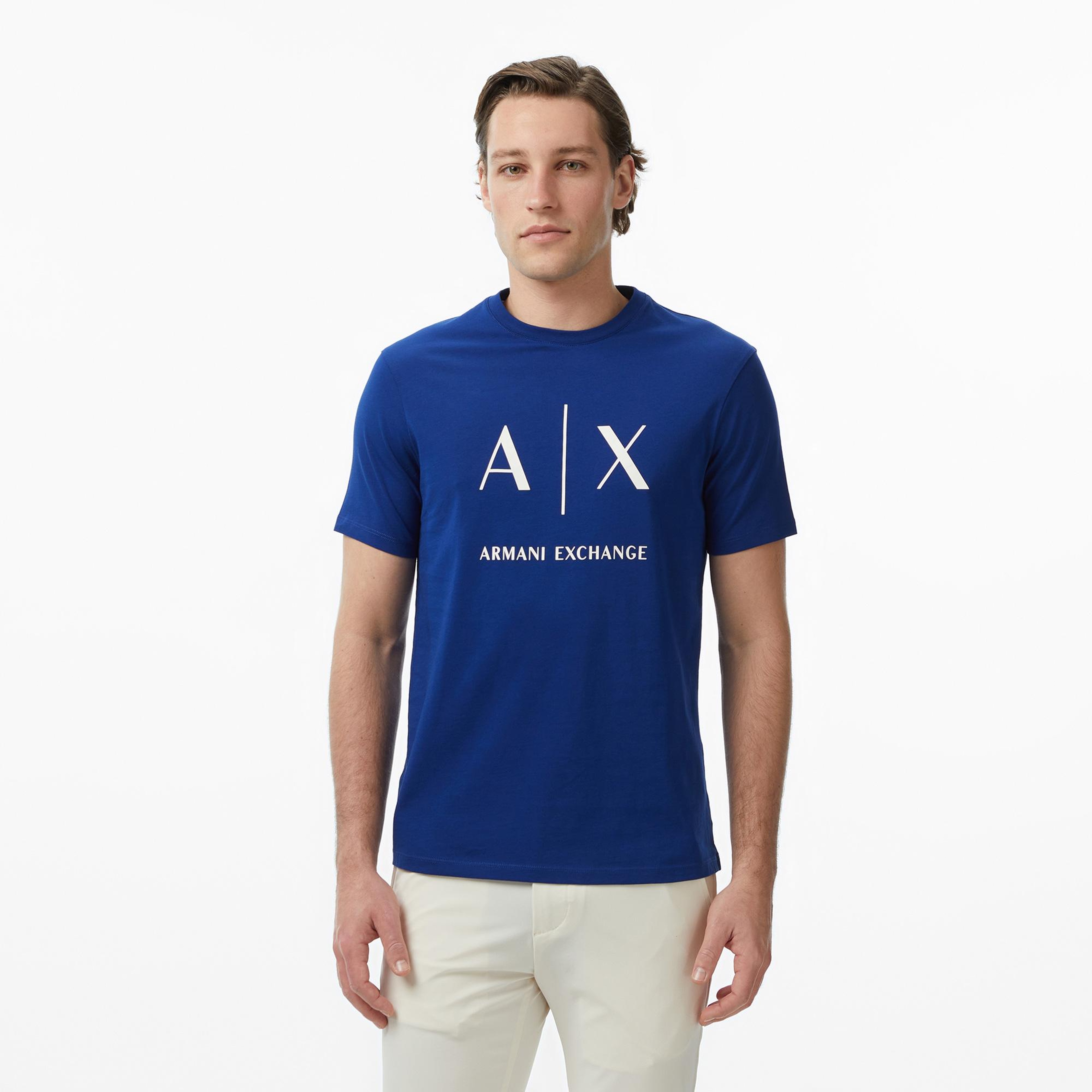 Armani Exchange Erkek Mavi T-Shirt