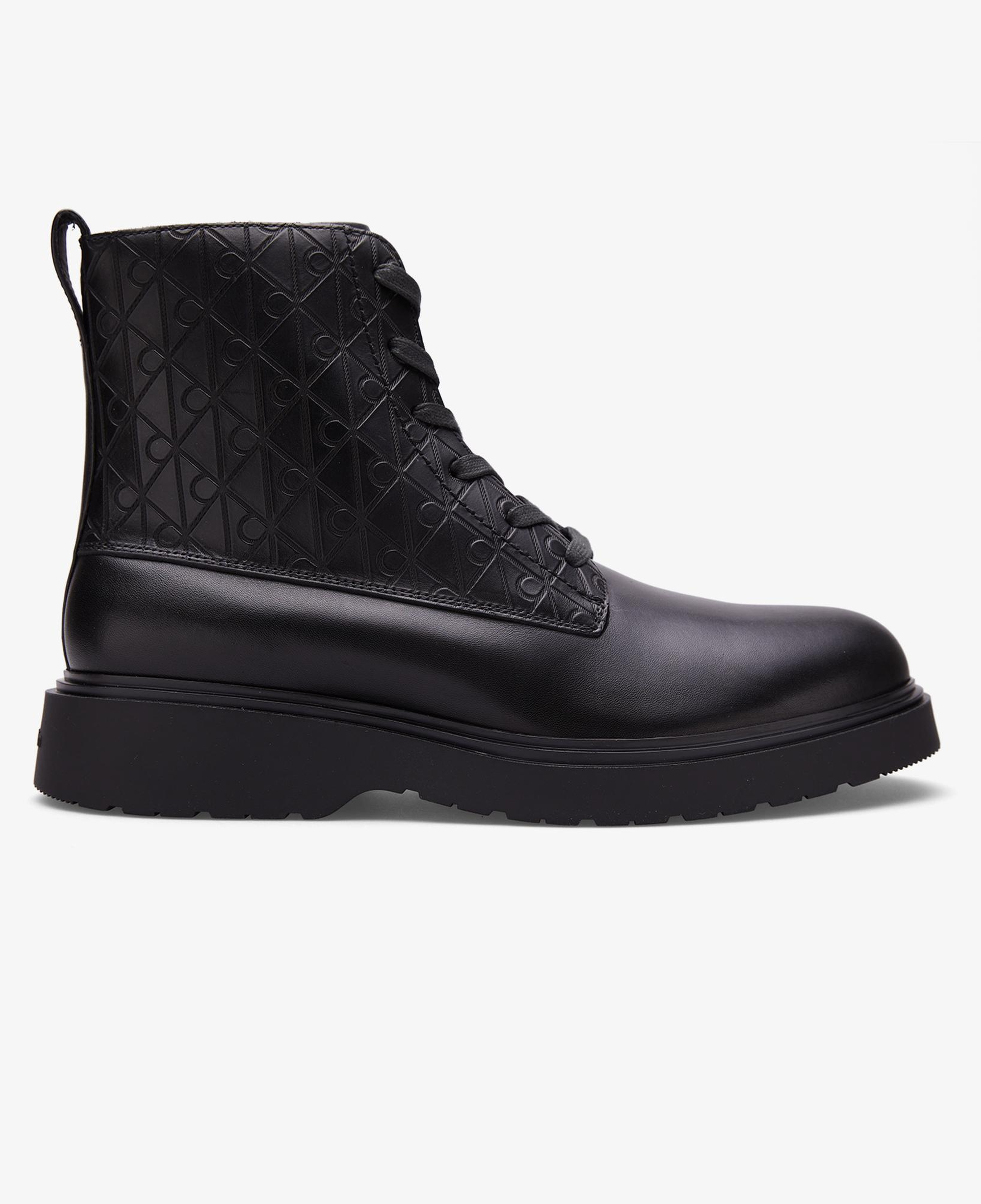 Calvin Klein Combat Essential Lace Up Zip Erkek Siyah Bot