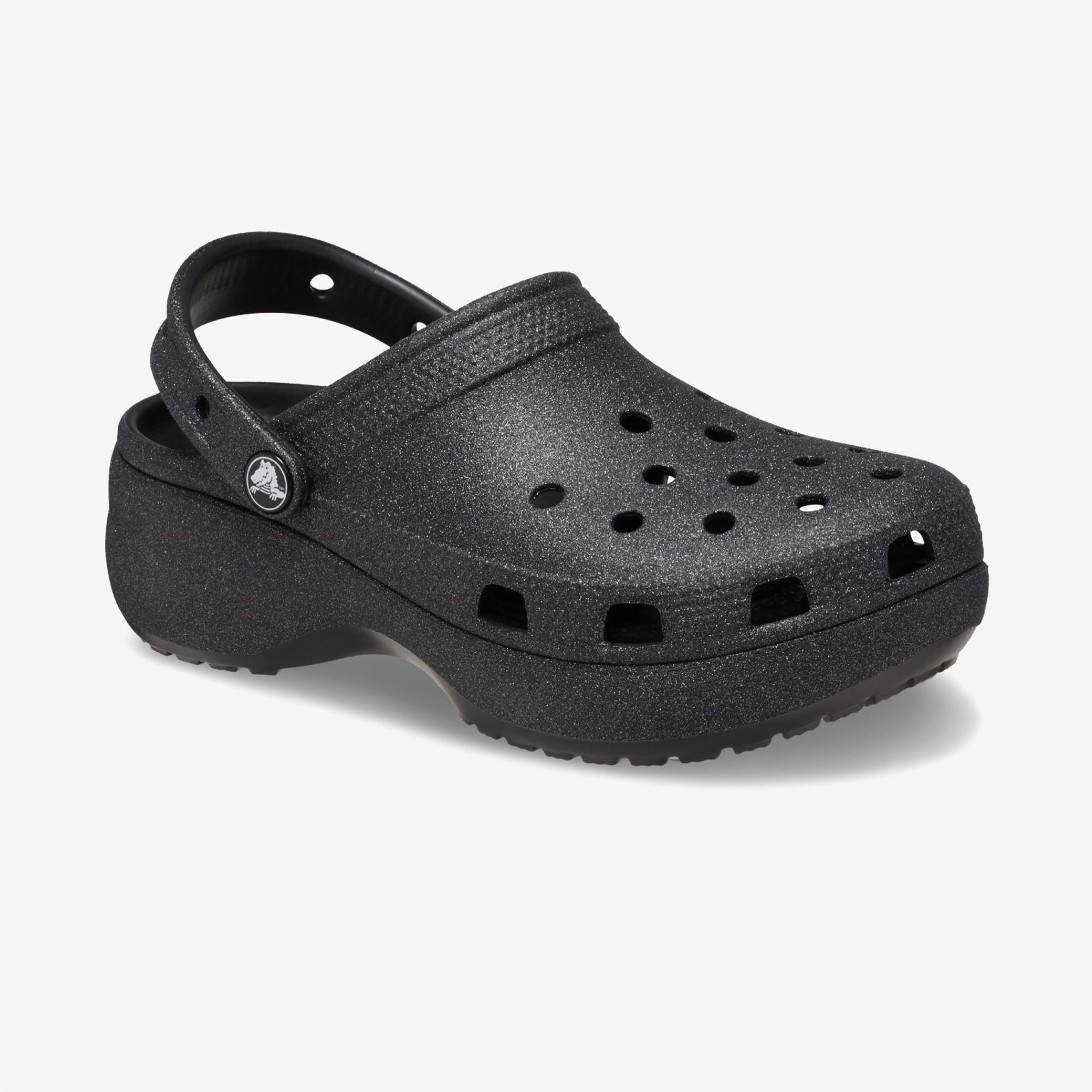 Crocs Classic Platform Glitter Clog Kadın Siyah Terlik