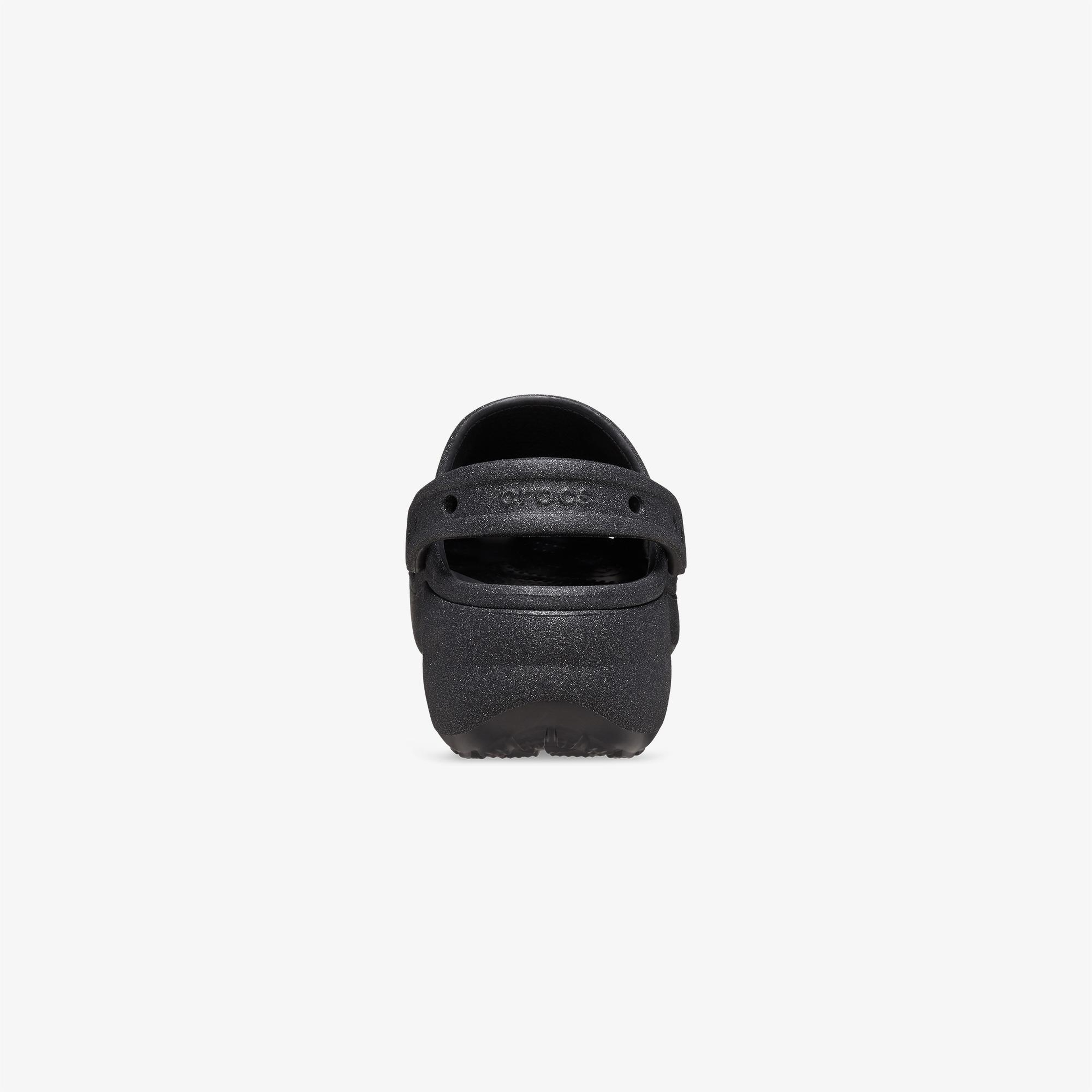Crocs Classic Platform Glitter Clog Kadın Siyah Terlik