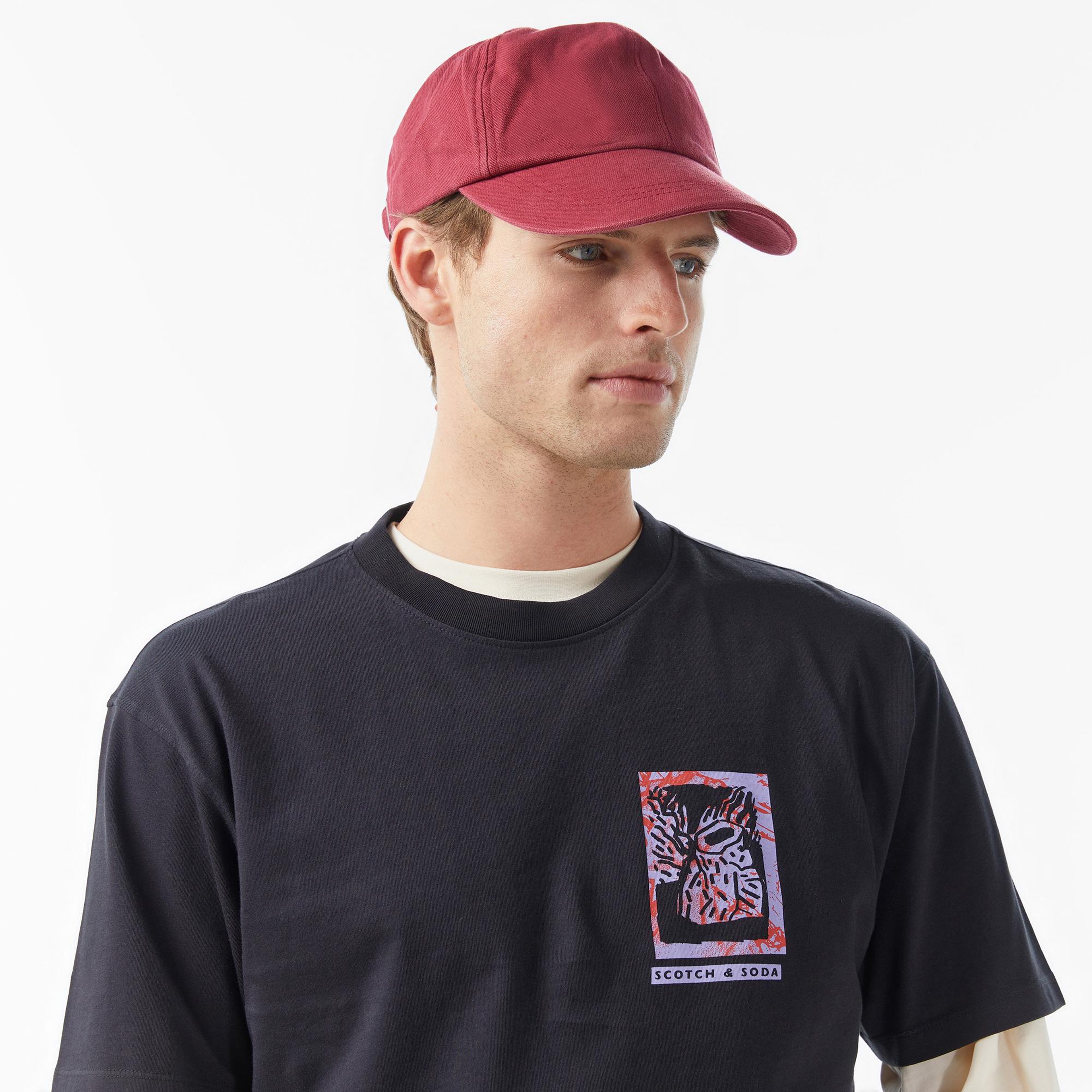 Scotch&Soda Relaxed Fit Front Back Erkek Gri T-Shirt