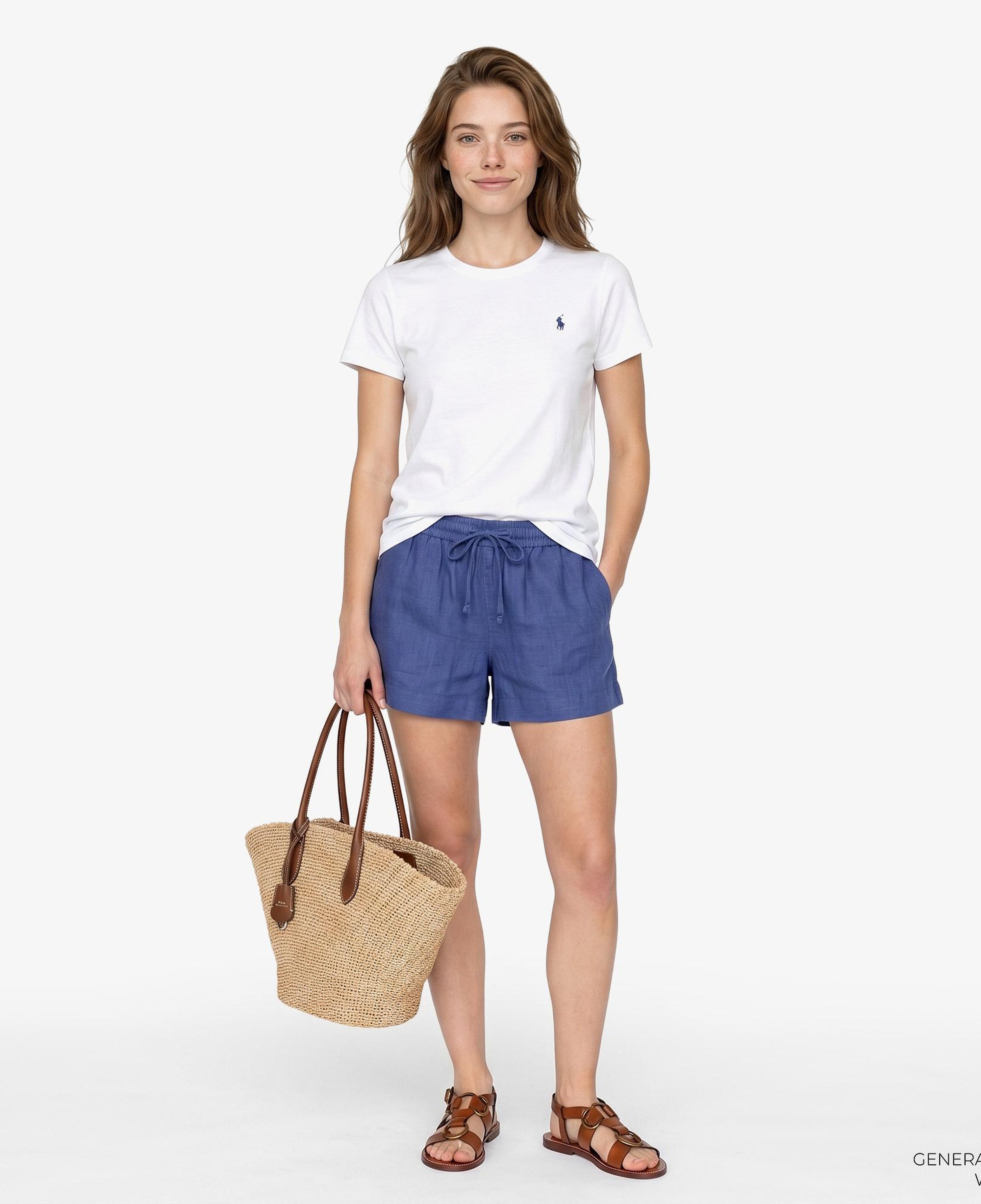 Polo Ralph Lauren Boyfriend Kadın Koyu Mavi Keten Şort