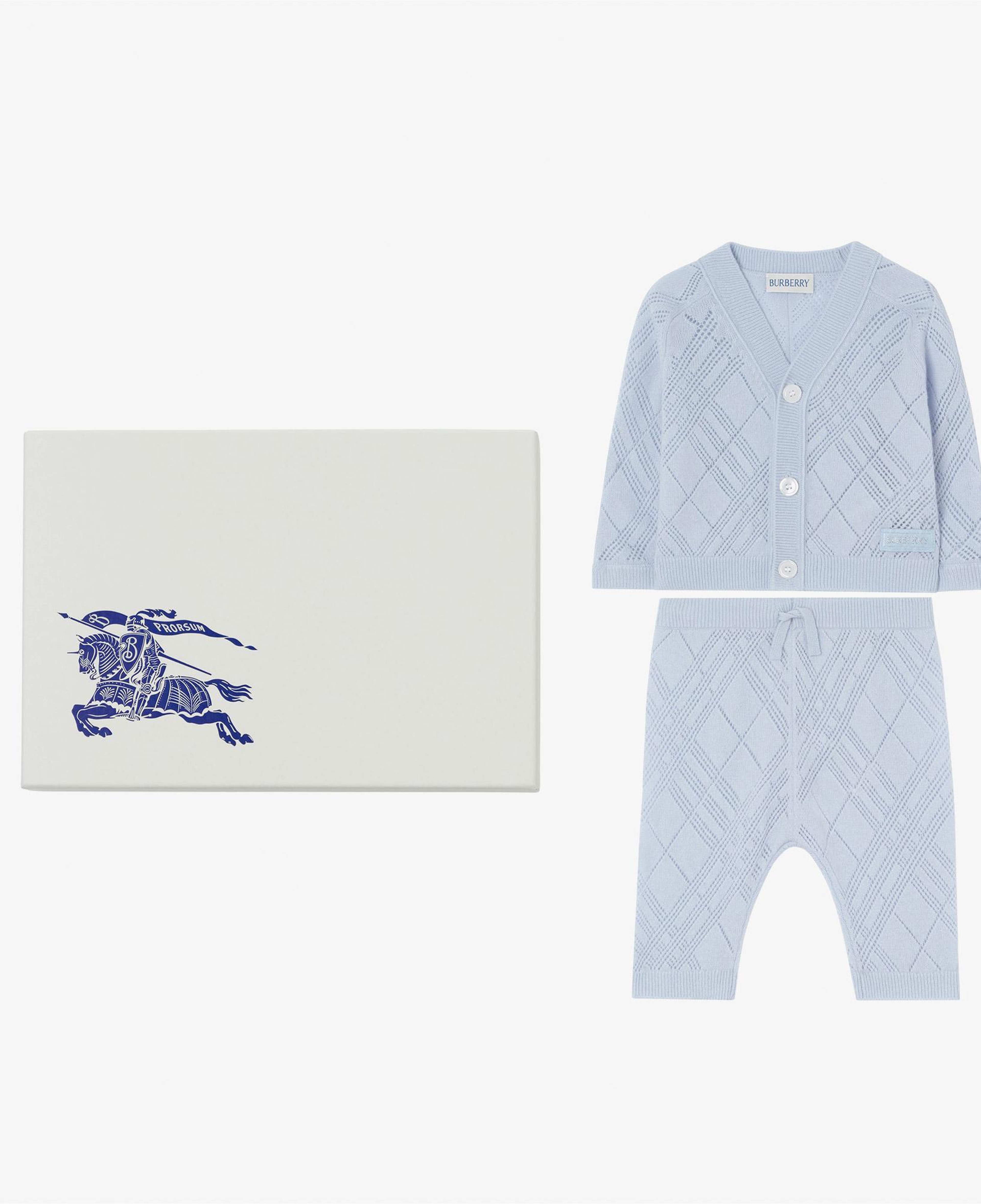 Burberry Cashmere Set Çocuk Mavi Hediye Seti