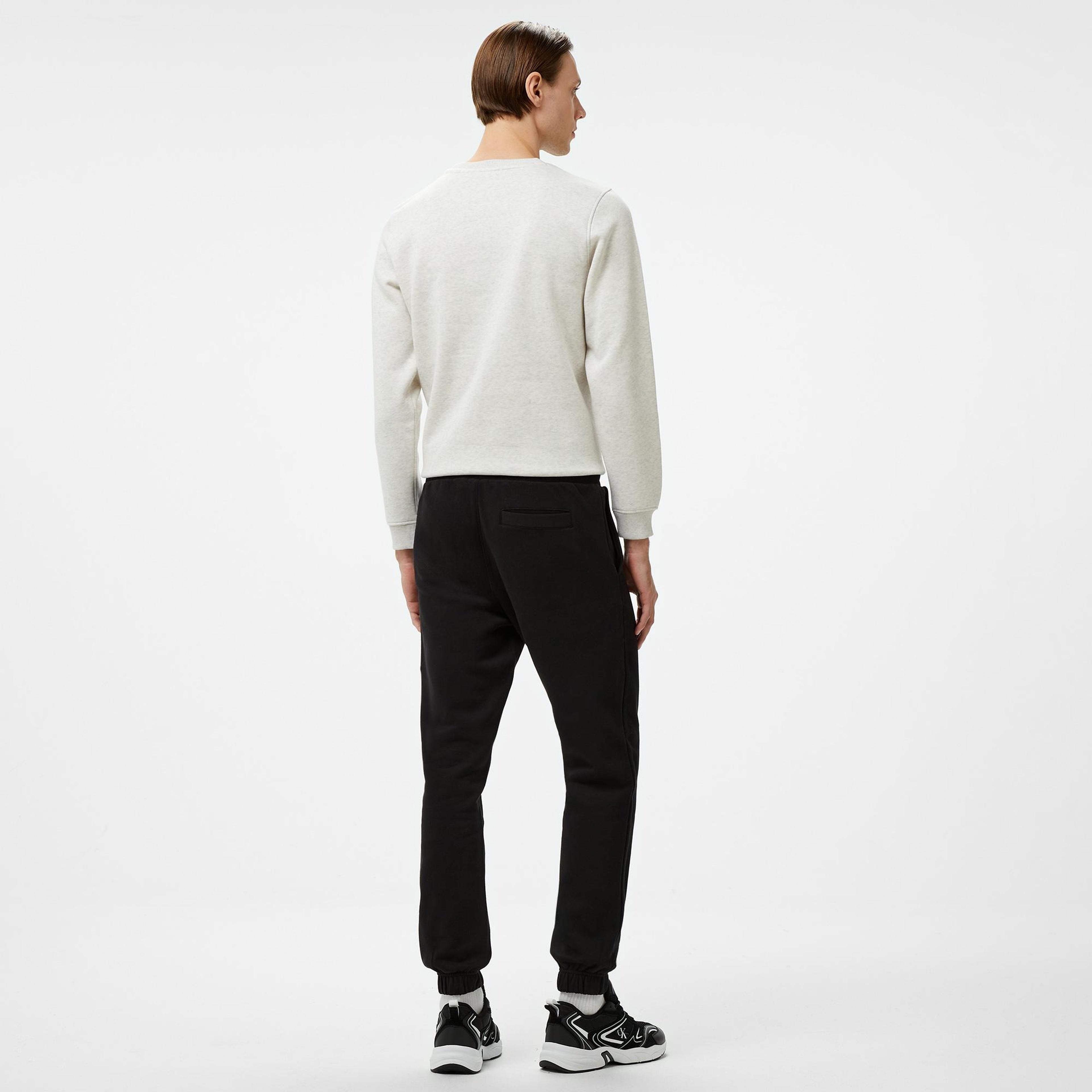 Calvin Klein Jeans Chenille Monologo Erkek Siyah Eşofman Altı
