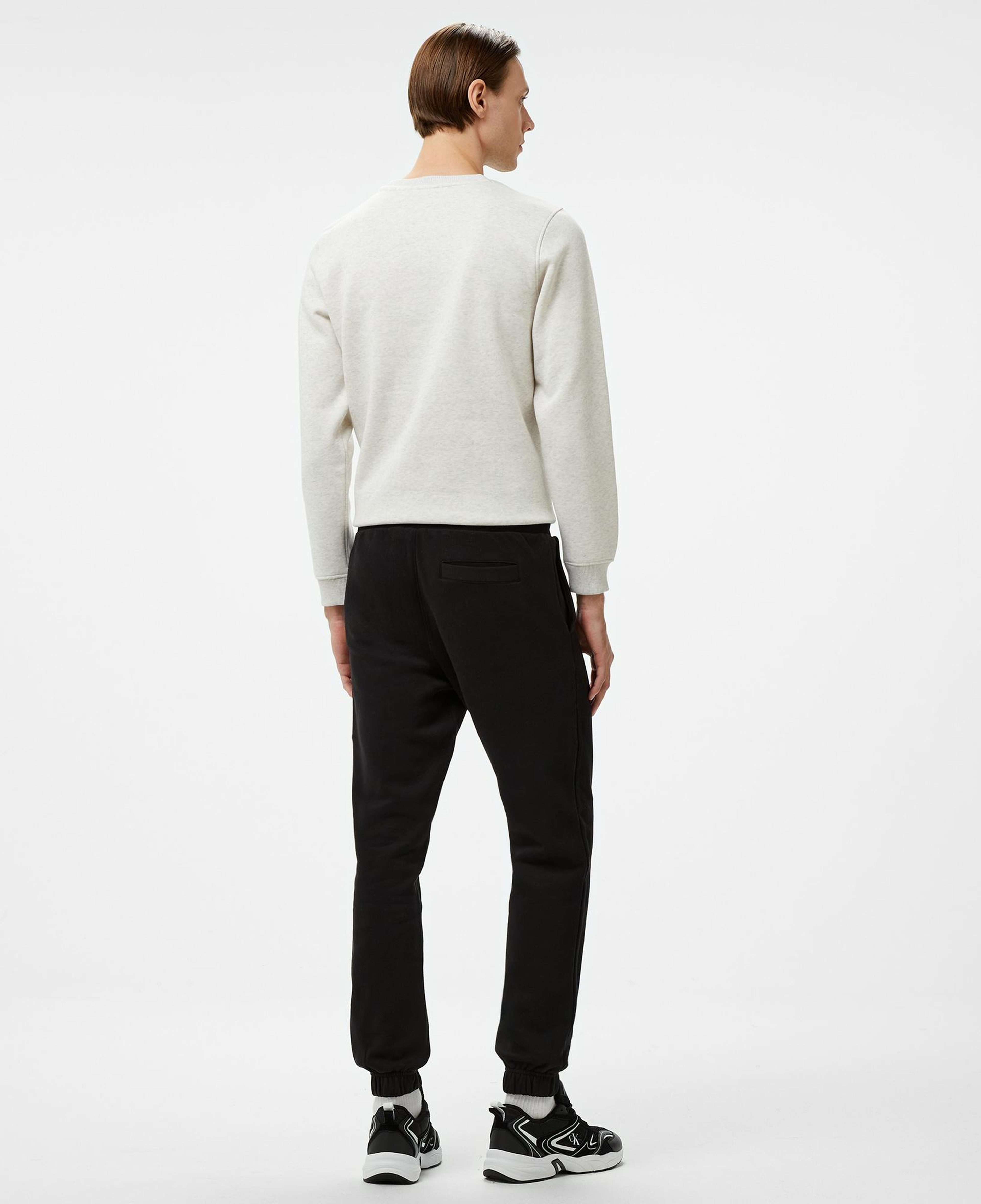 Calvin Klein Jeans Chenille Monologo Erkek Siyah Eşofman Altı