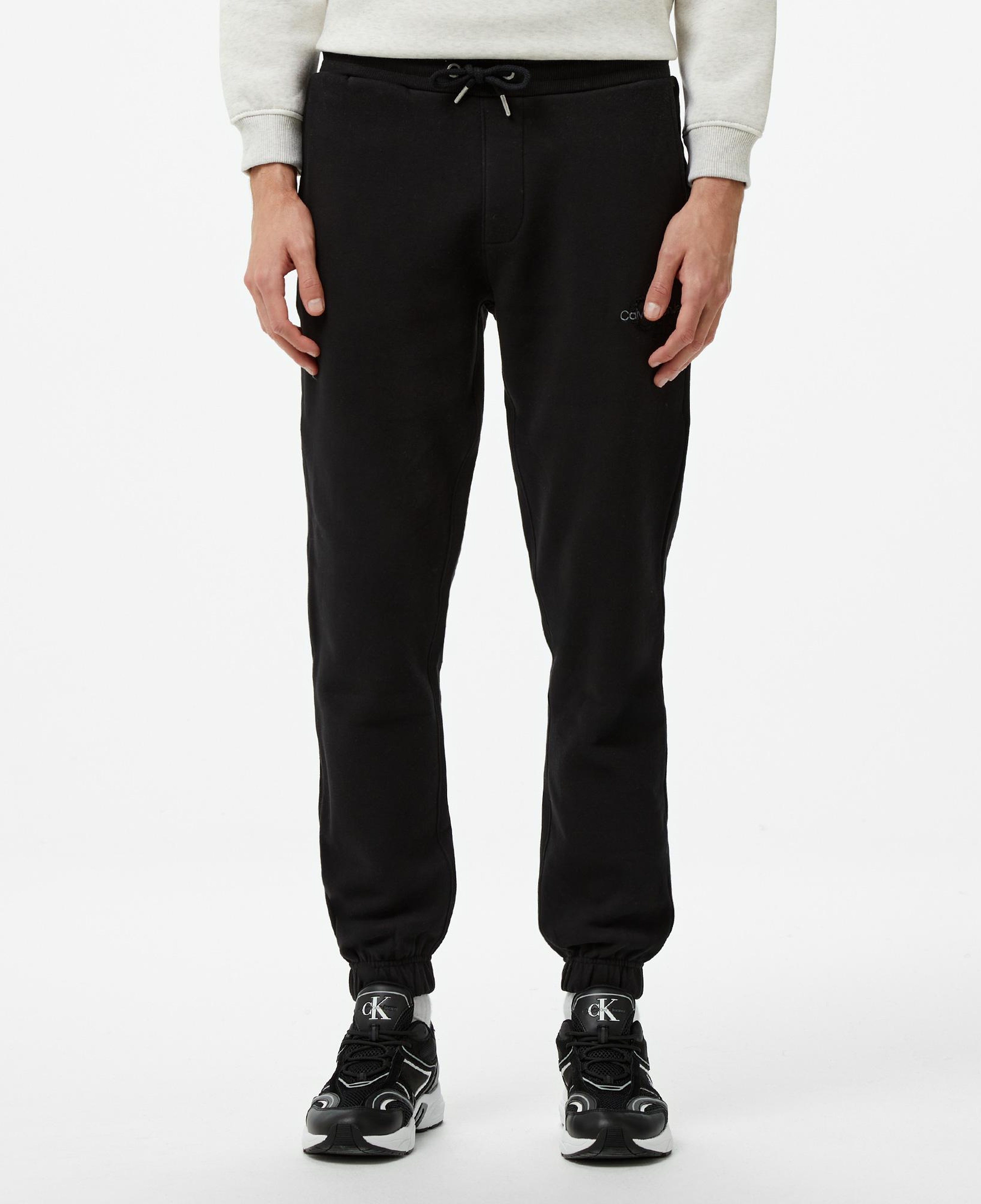 Calvin Klein Jeans Chenille Monologo Erkek Siyah Eşofman Altı