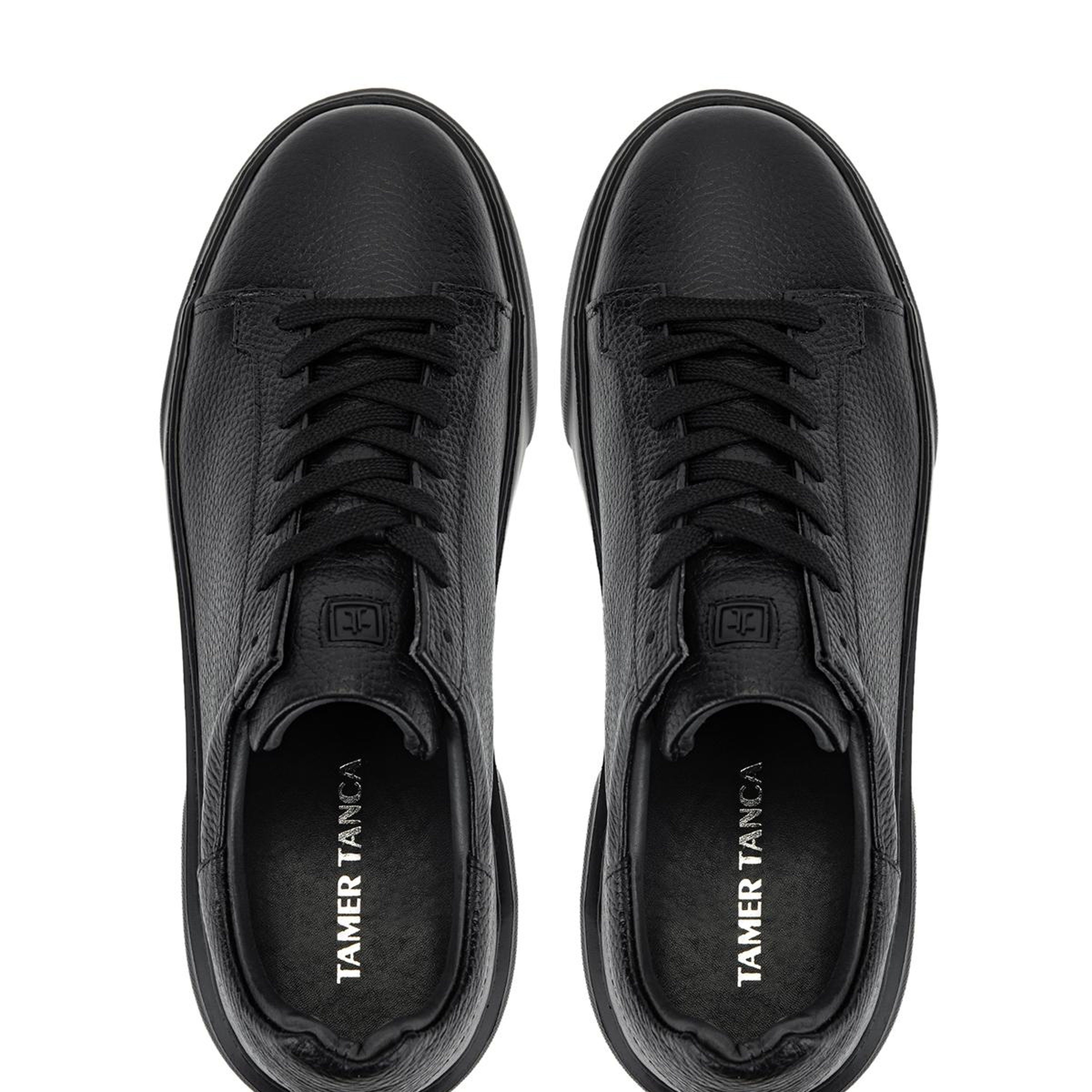 Tamer Tanca Erkek Hakiki Deri Siyah/Siyah Sneakers & Spor Ayakkabı