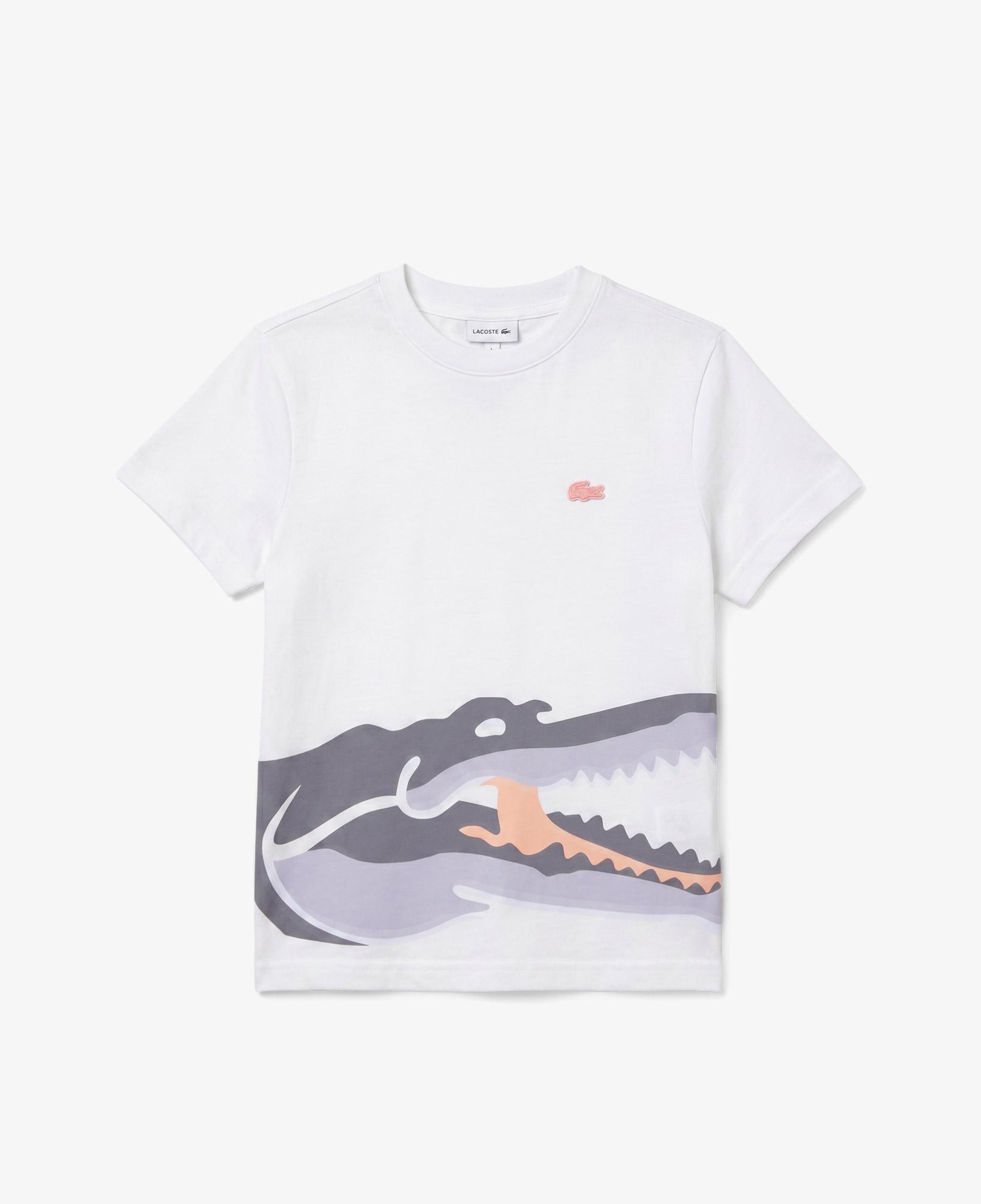 Çocuk Bisiklet Yaka Baskılı Beyaz T-Shirt