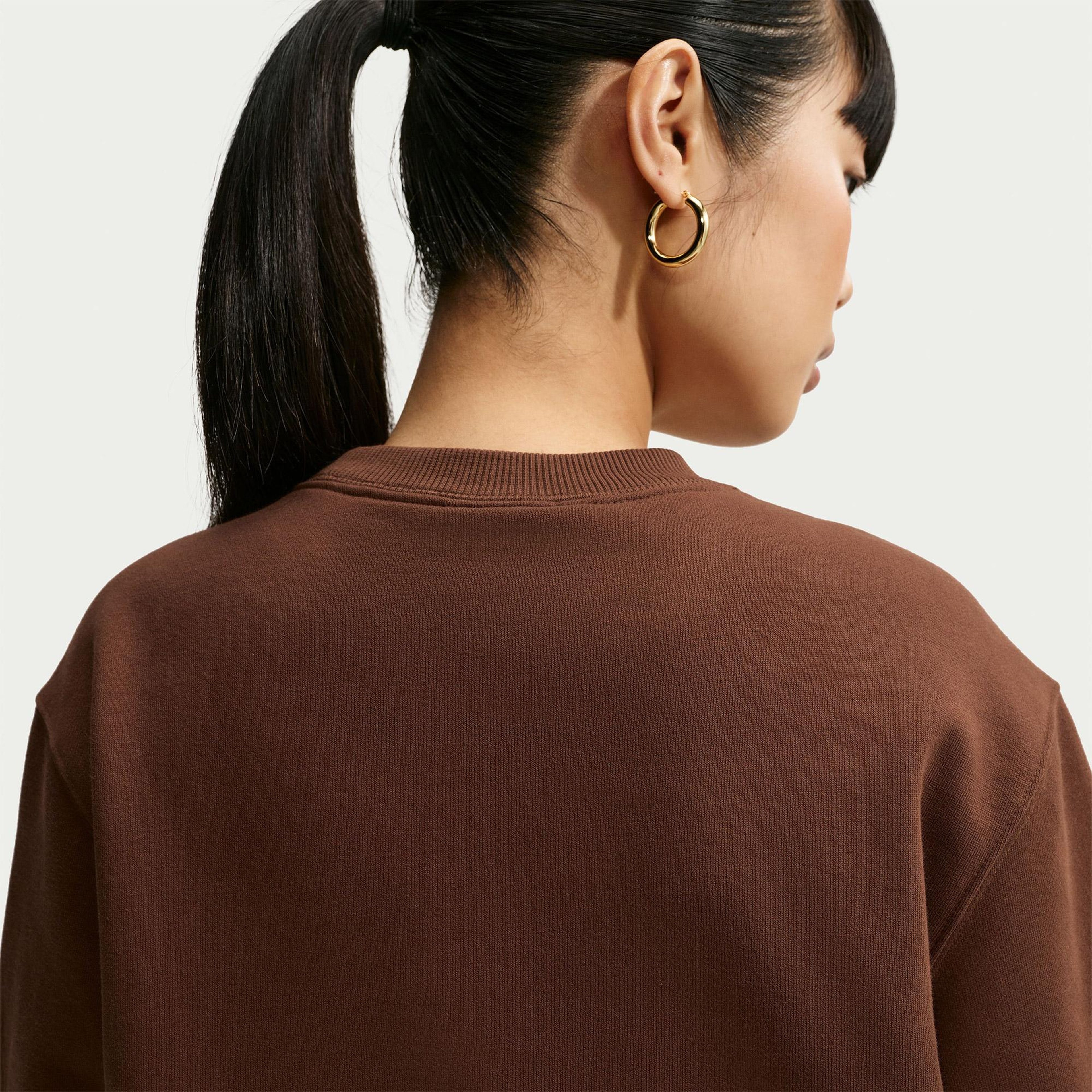 Nike Studio Fleece Kadın Kahverengi Sweatshirt