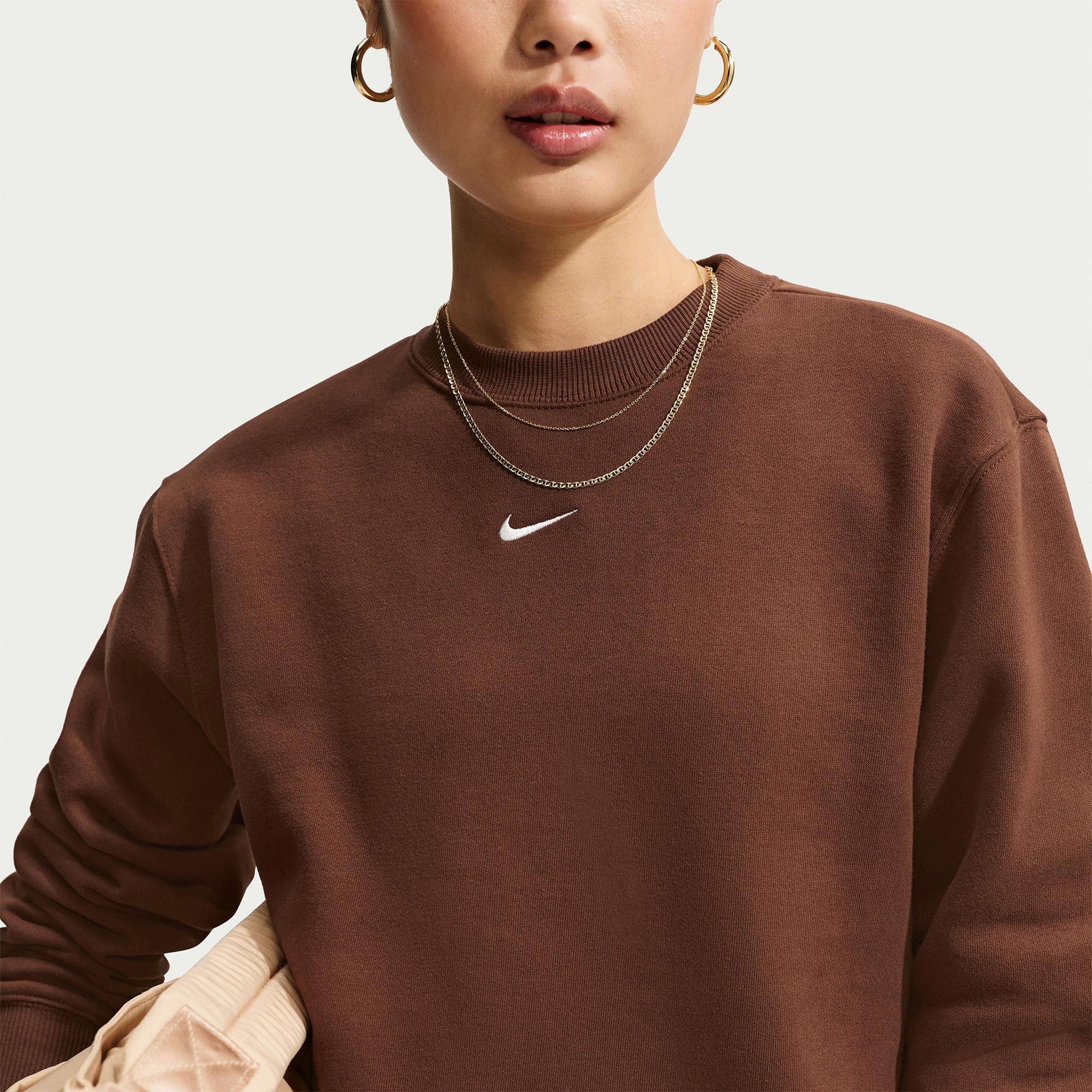 Nike Studio Fleece Kadın Kahverengi Sweatshirt