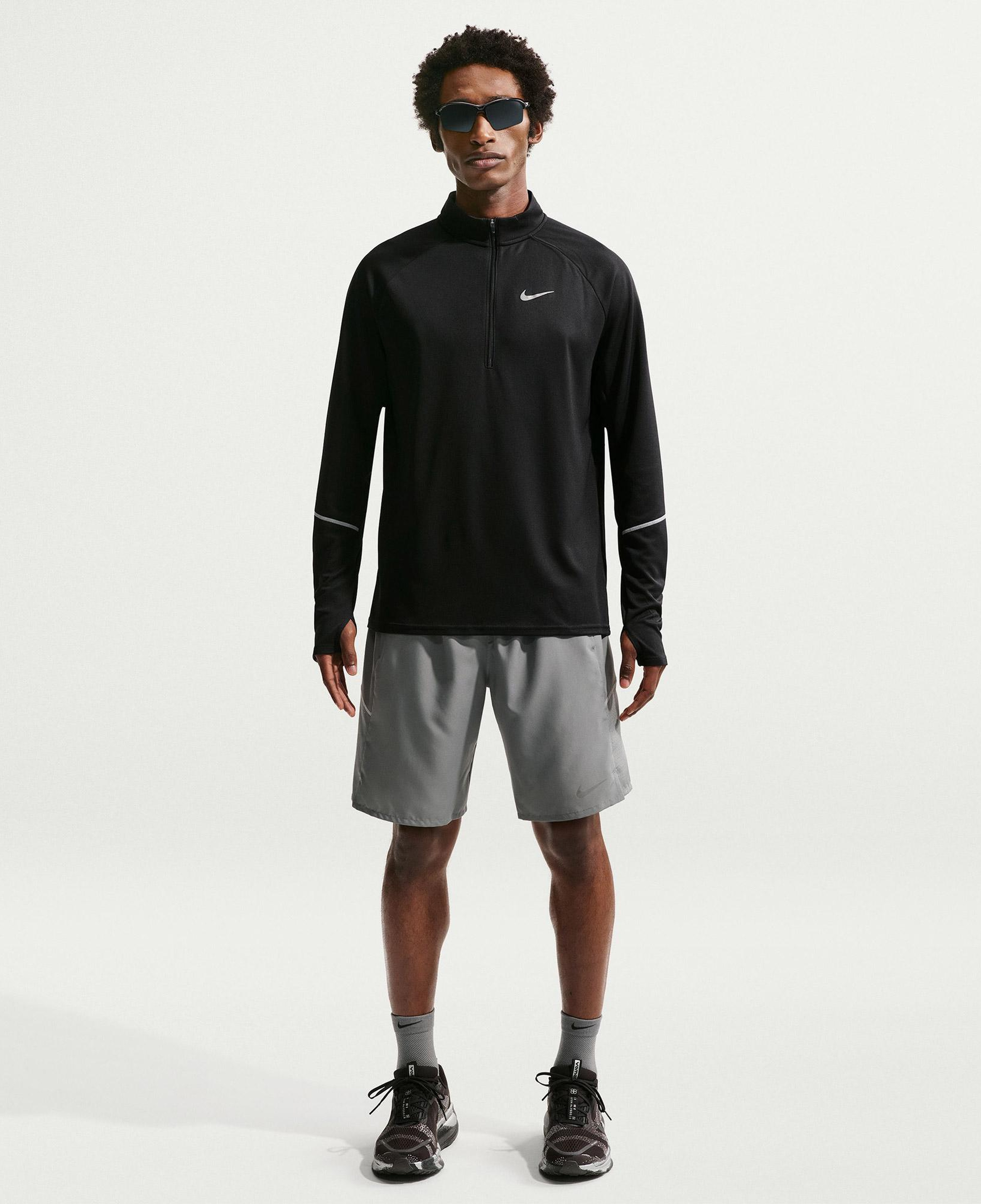 Nike Dri-Fit UV Miler Erkek Siyah Uzun Kollu T-Shirt