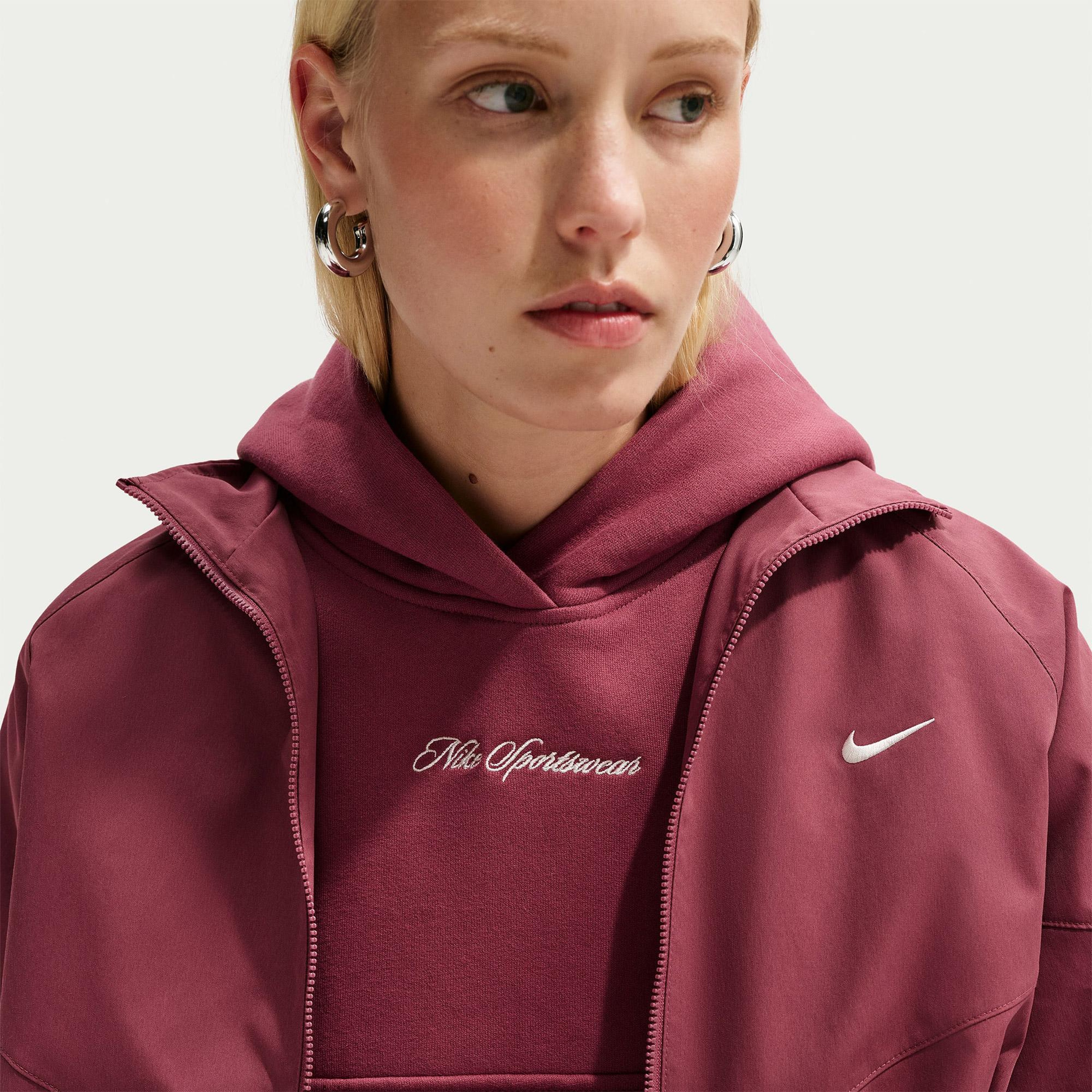 Nike Studio Fleece Kadın Pembe Hoodie