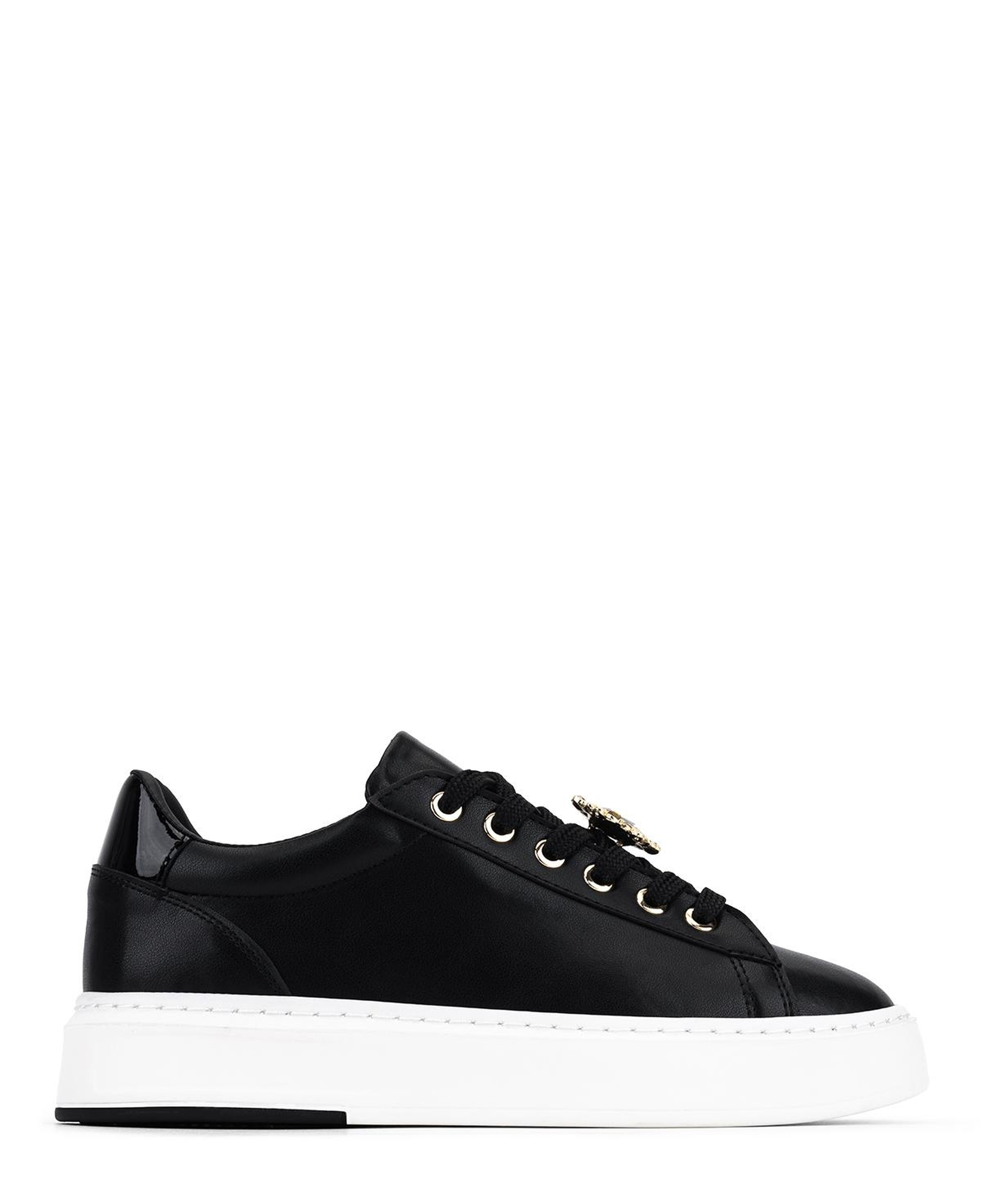 Tamer Tanca Kadın Suni Deri Siyah Sneakers & Spor Ayakkabı