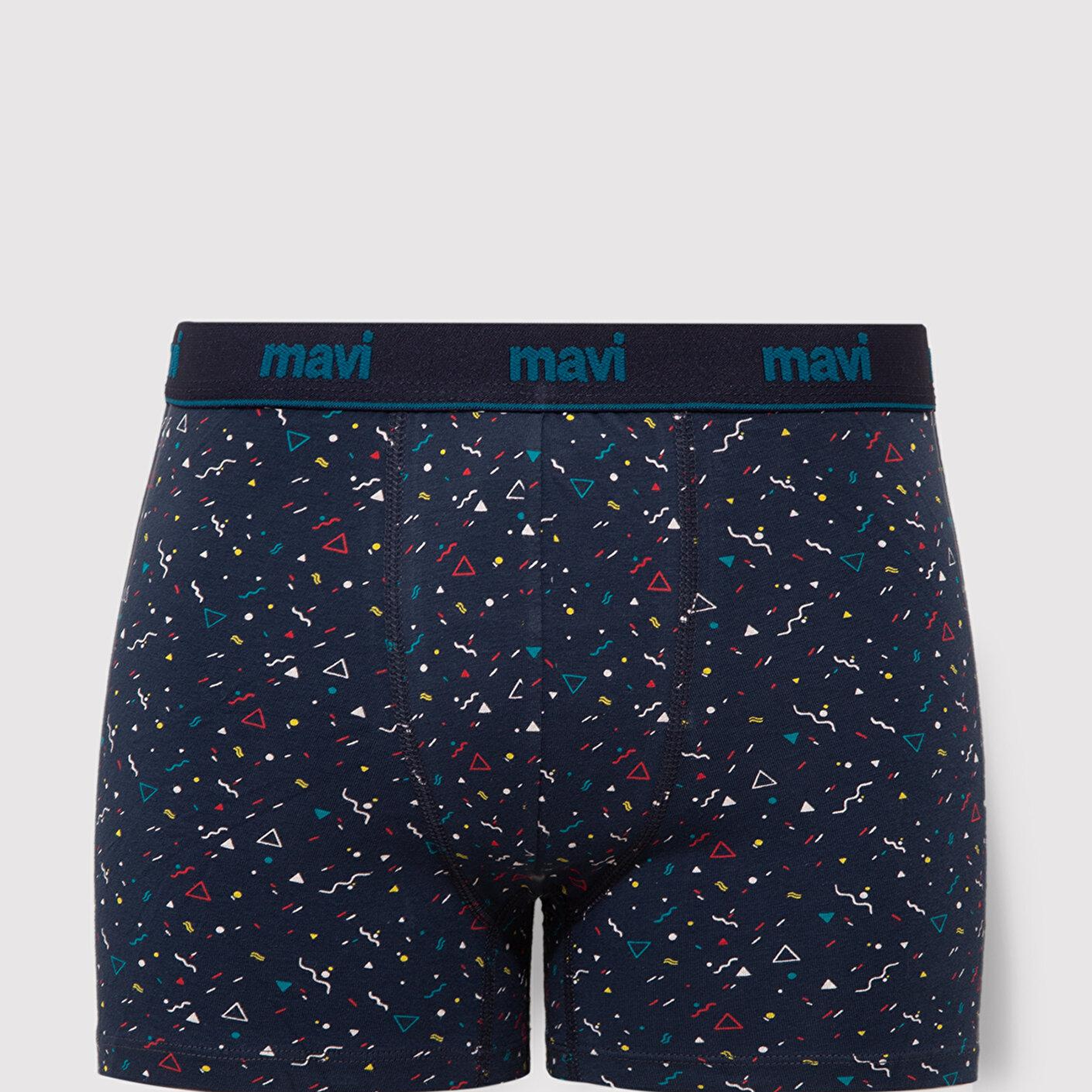 Mavi Baskılı Lacivert Boxer 092458-32184