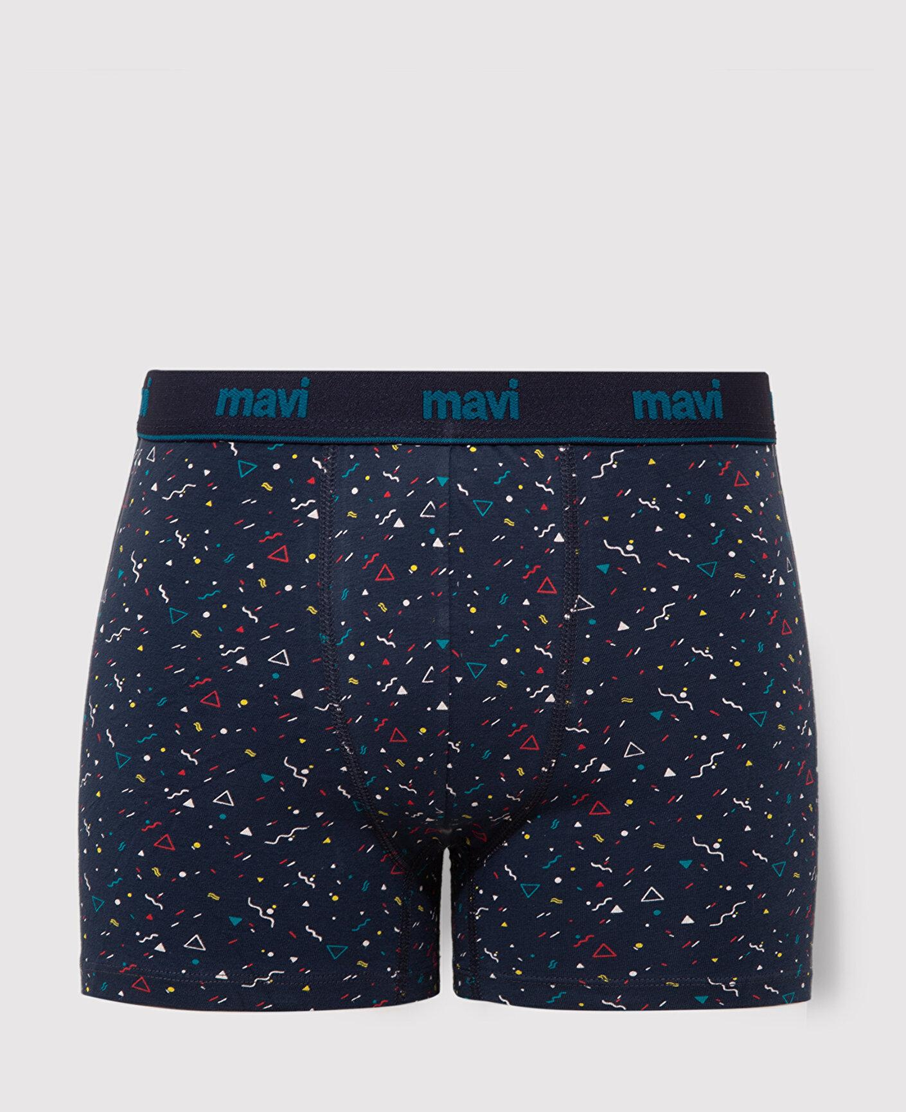 Mavi Baskılı Lacivert Boxer 092458-32184