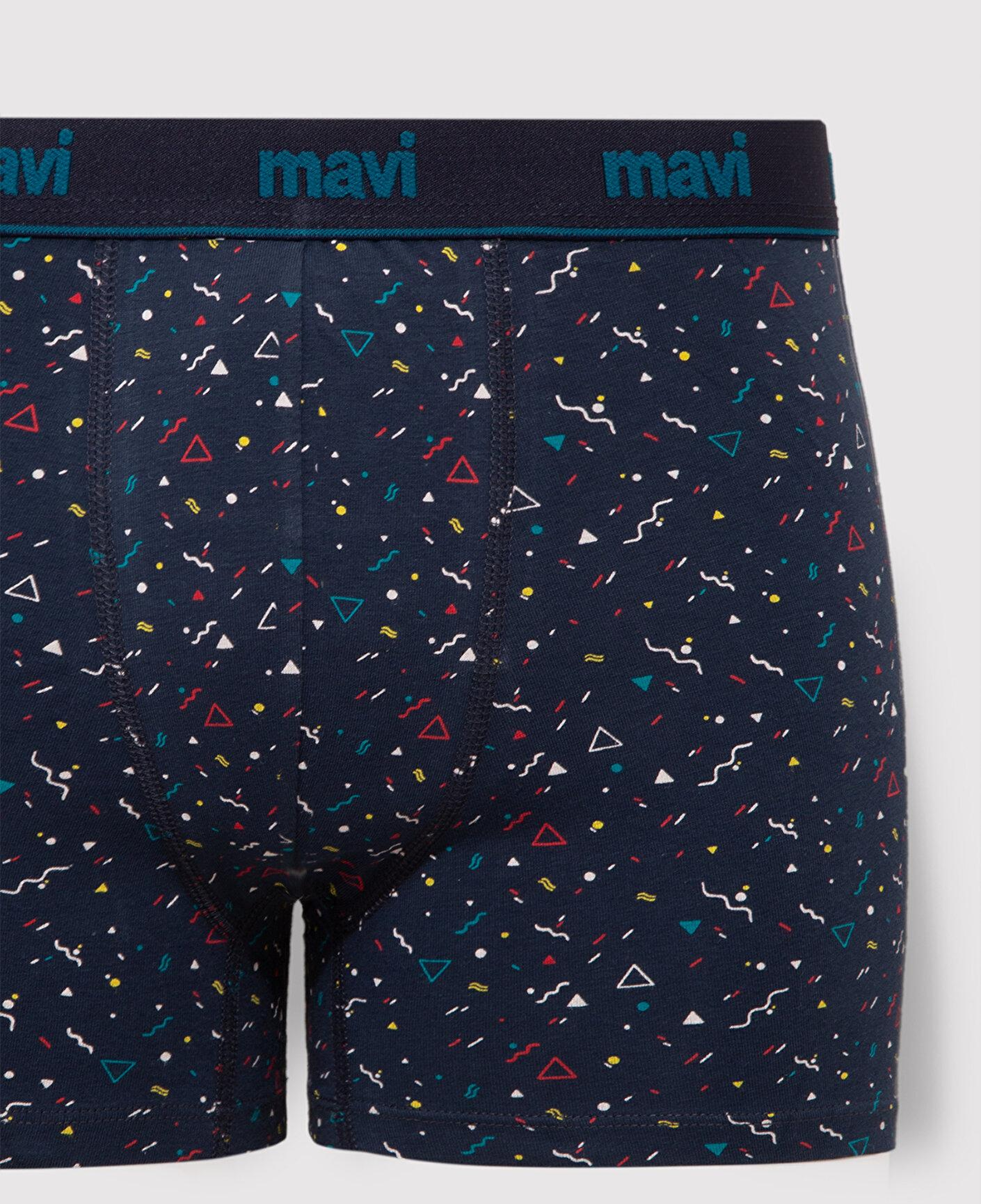 Mavi Baskılı Lacivert Boxer 092458-32184