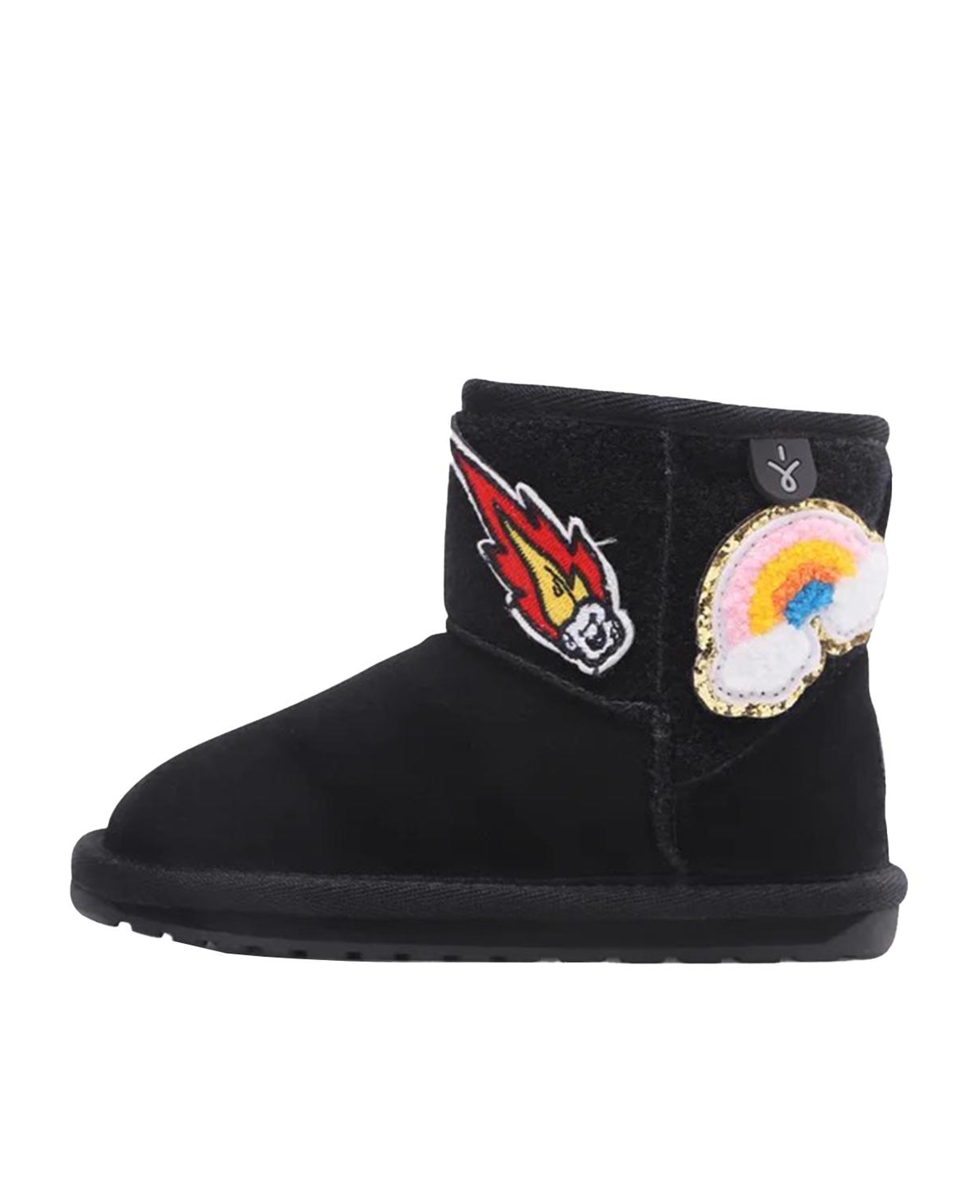 Emu Australia Wallaby Mini Play Unisex Çocuk Siyah Bot