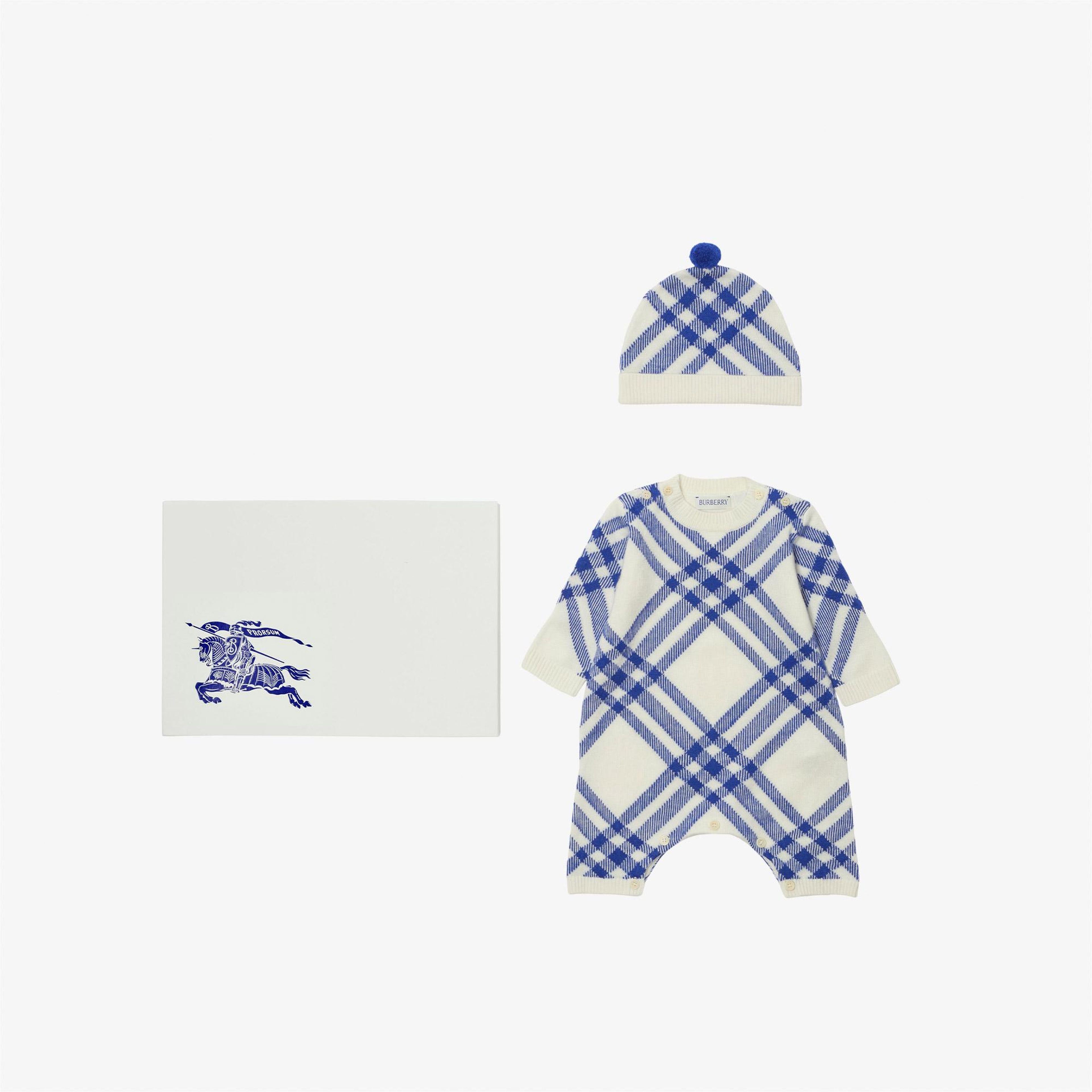 Burberry Çocuk Mavi Bebek Seti