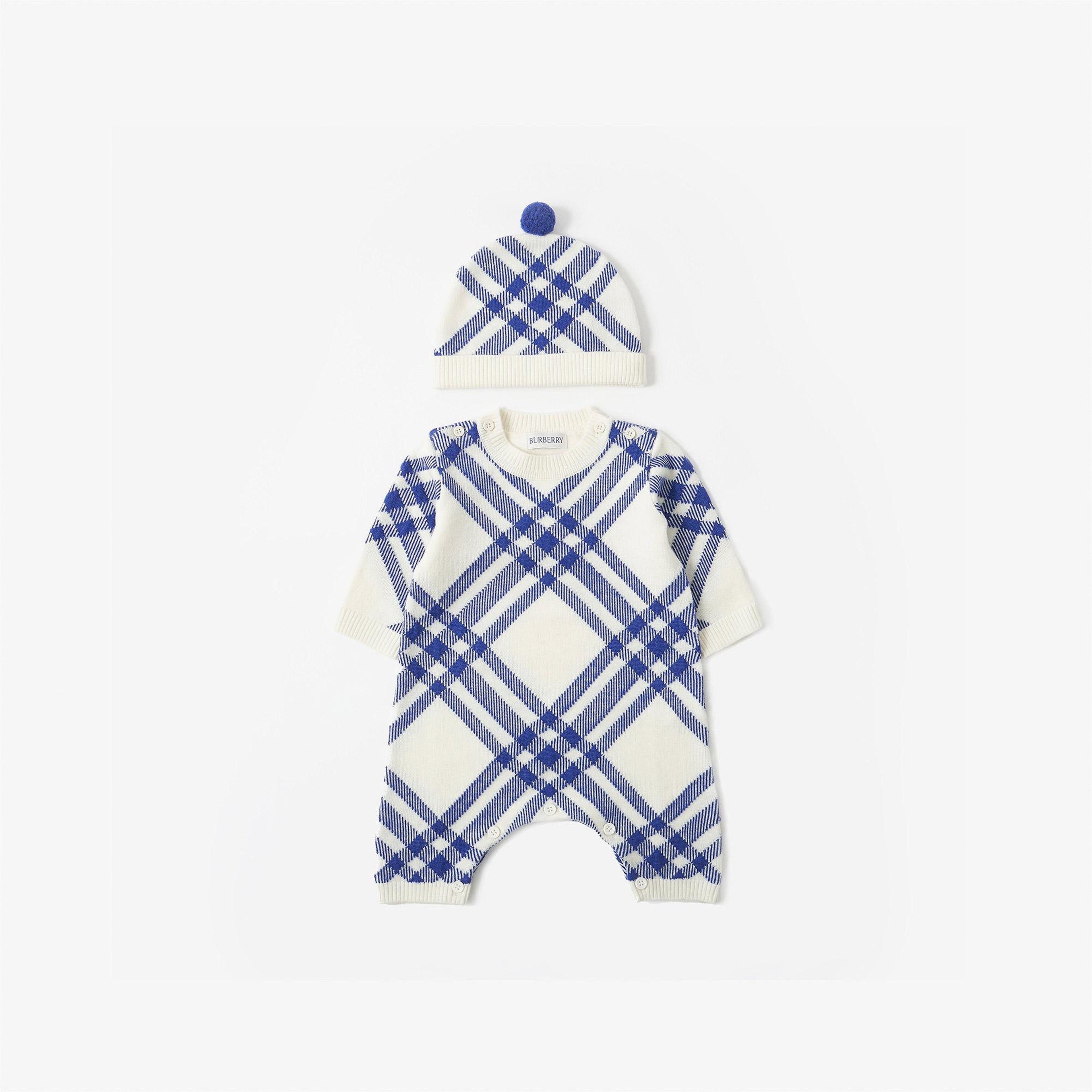 Burberry Çocuk Mavi Bebek Seti