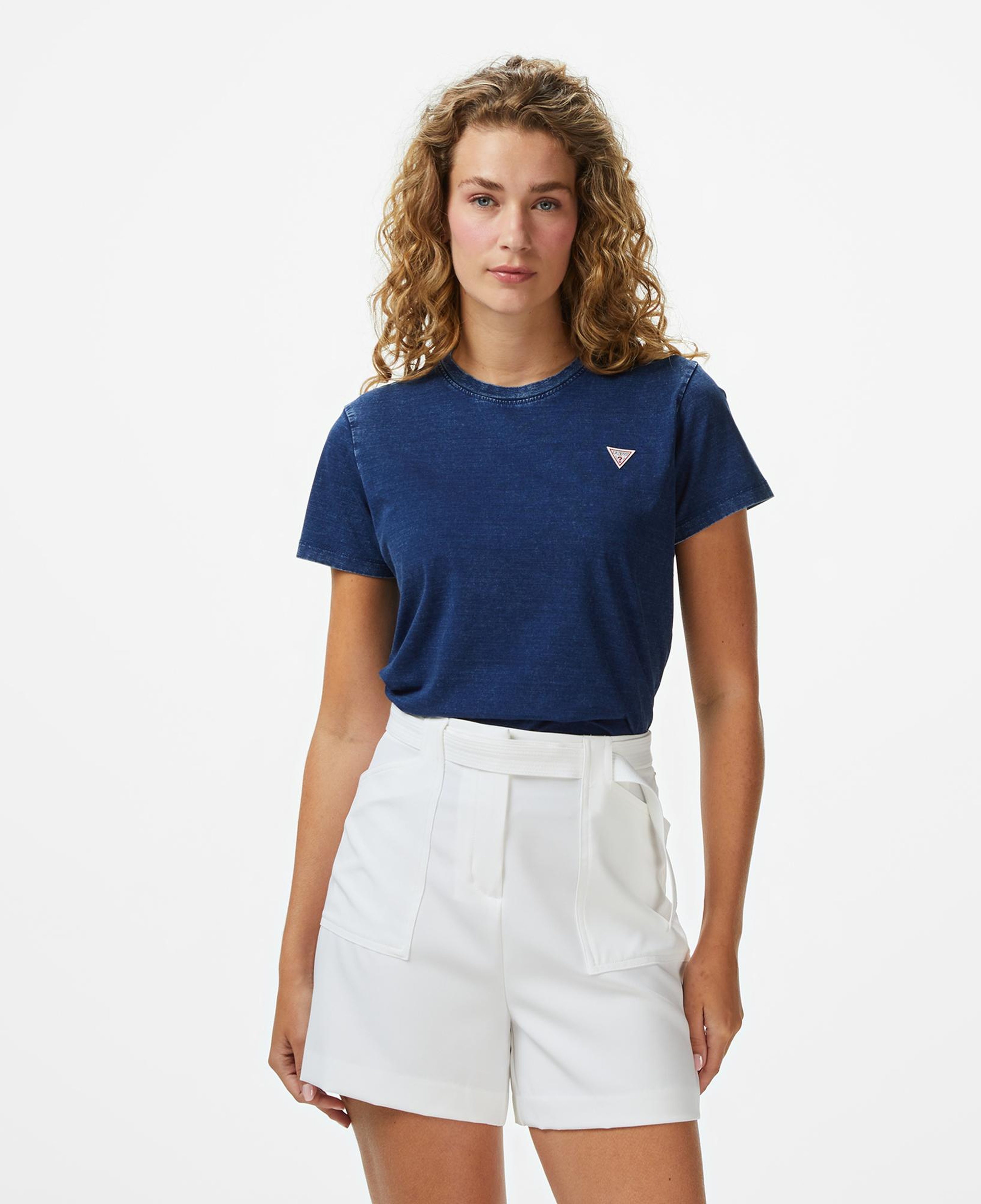 Guess Regular Fit Kadın Lacivert T-Shirt
