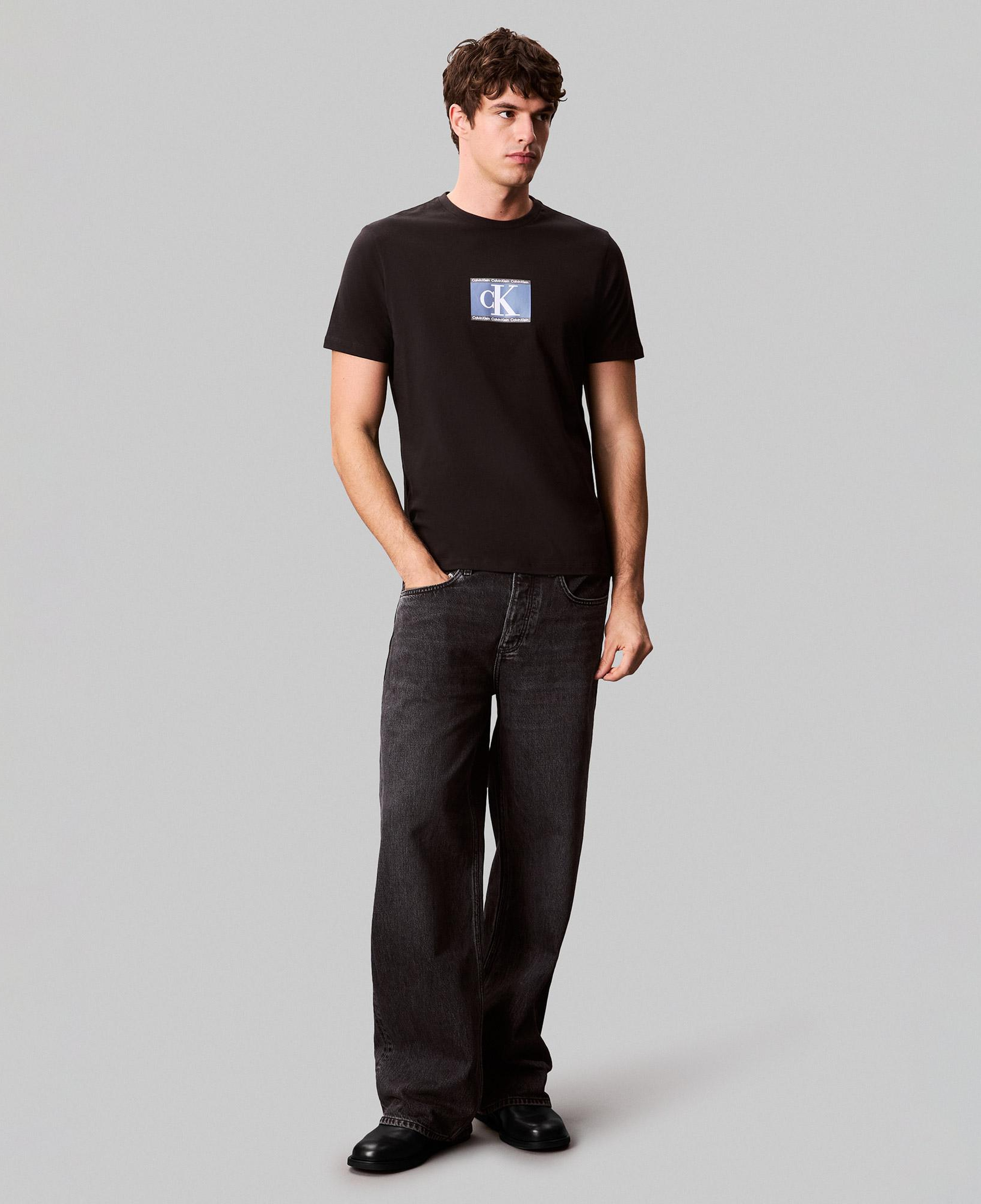 Calvin Klein Box Tape Graphic Erkek Siyah T-Shirt