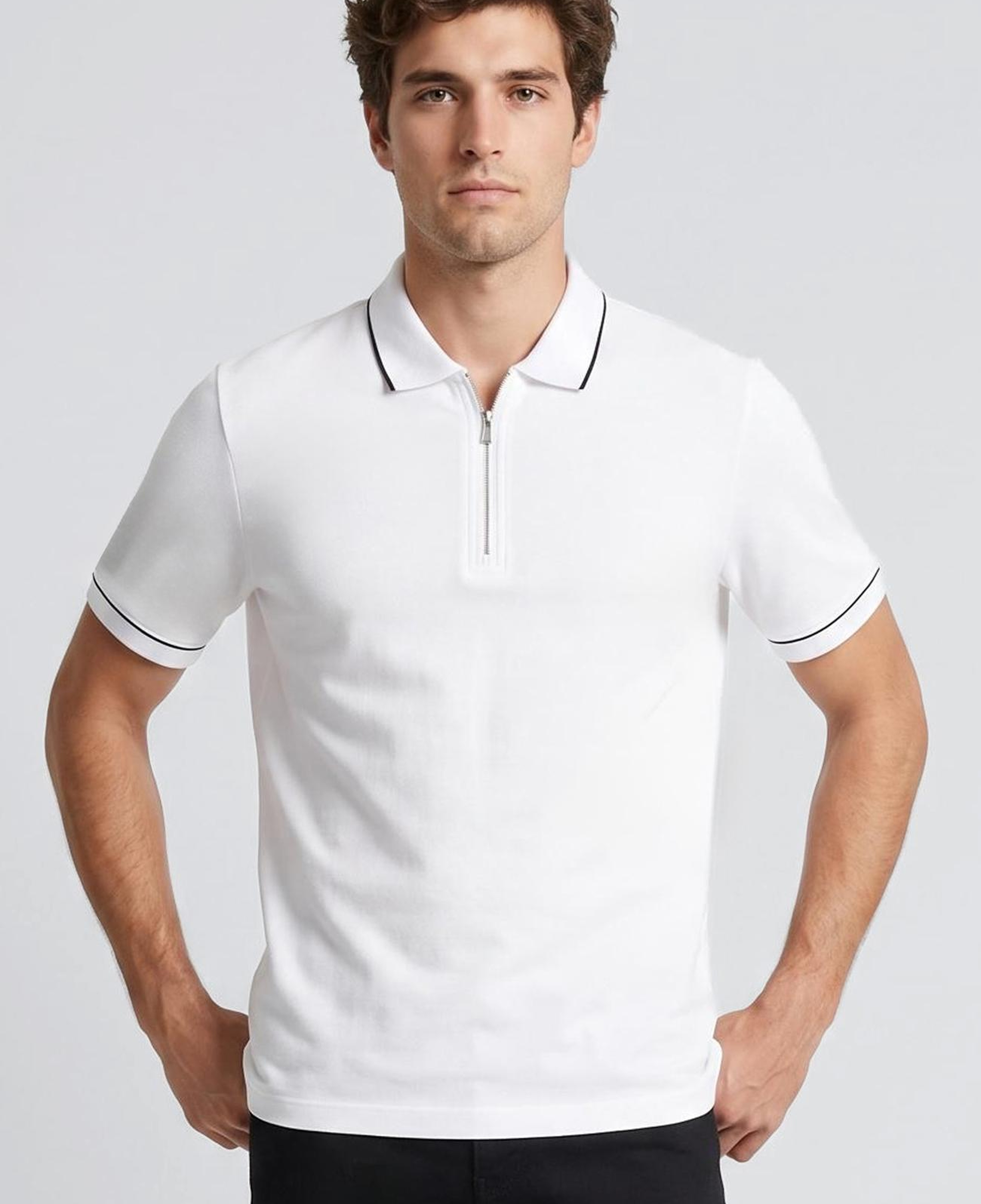 Network Erkek Beyaz Polo Pike T-shirt