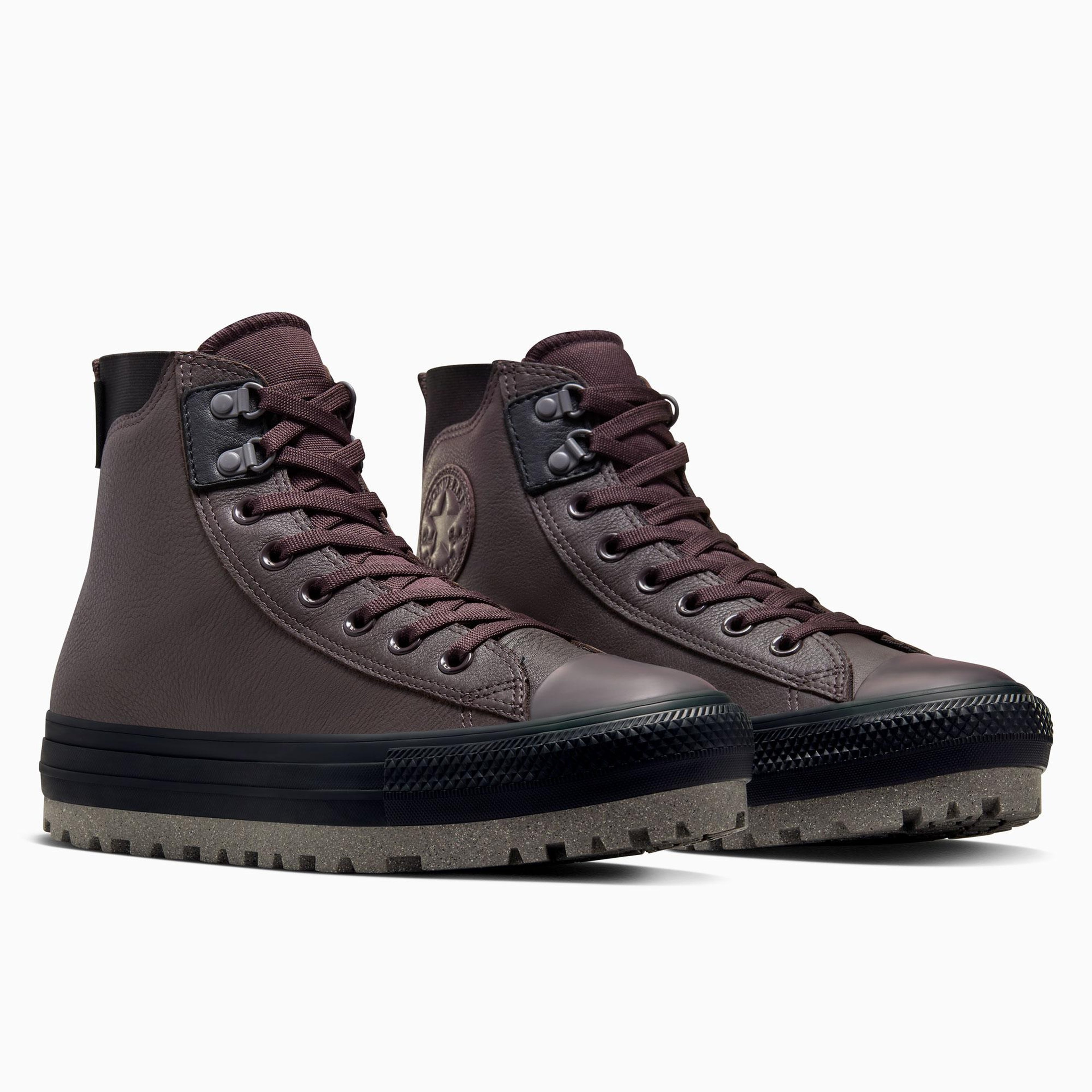Converse Chuck Taylor All Star City Trek Unisex Kahverengi Deri Su Geçirmez Bot