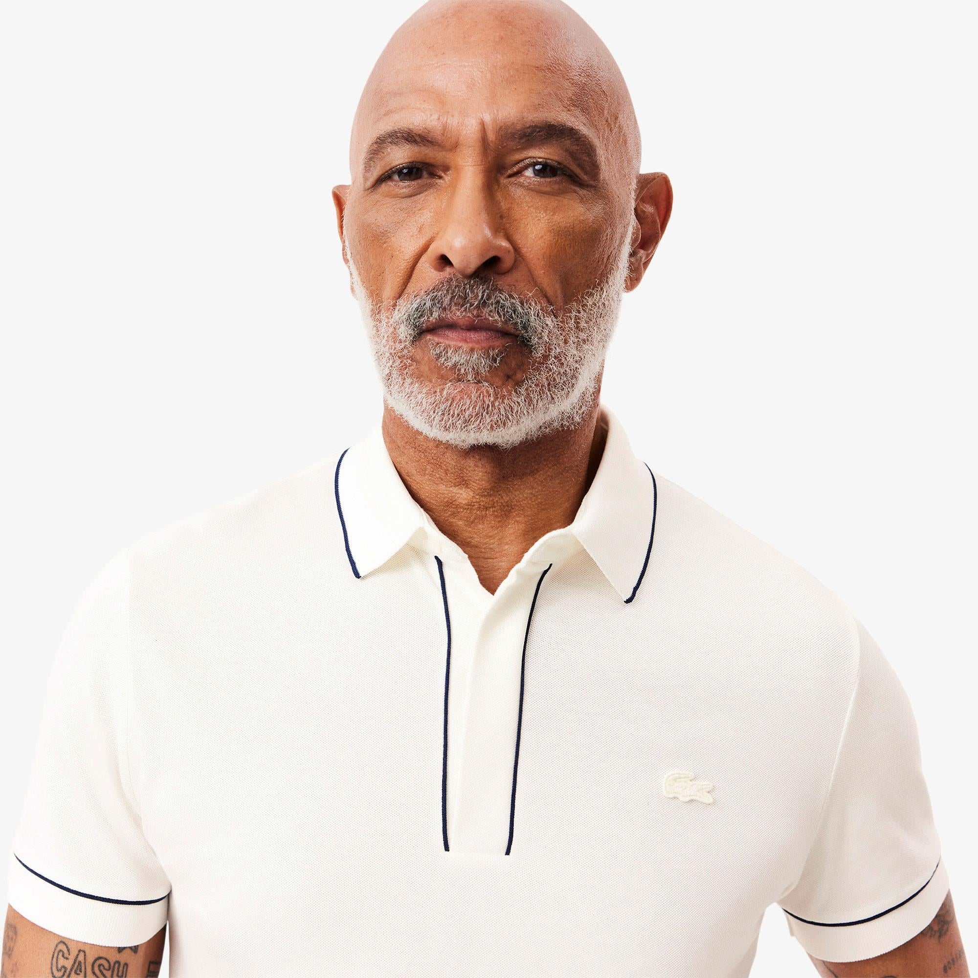 Erkek Regular Fit Organik Pamuk Beyaz Paris Polo
