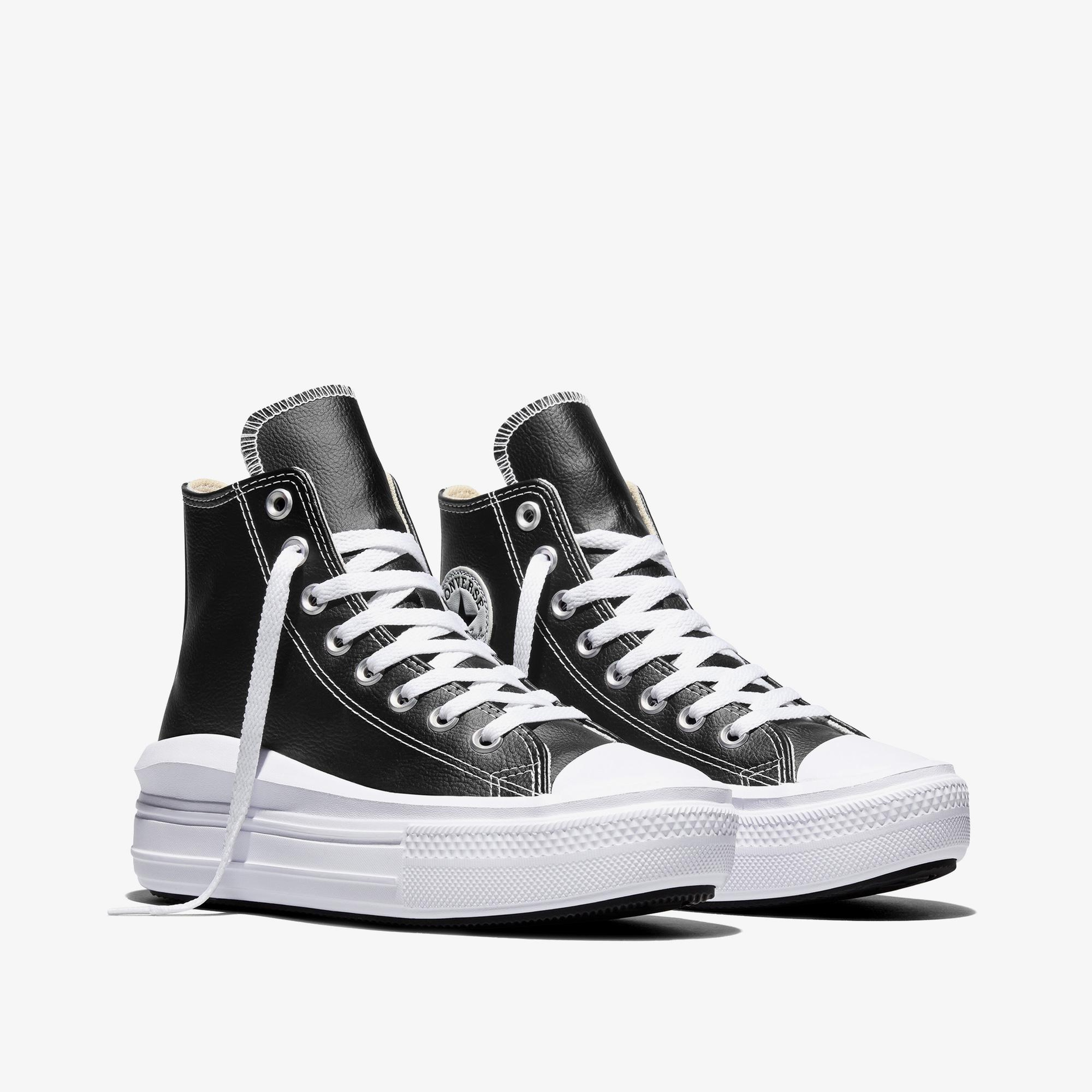 Converse Chuck Taylor All Star Move Platform Foundational Leather Kadın Siyah Sneaker
