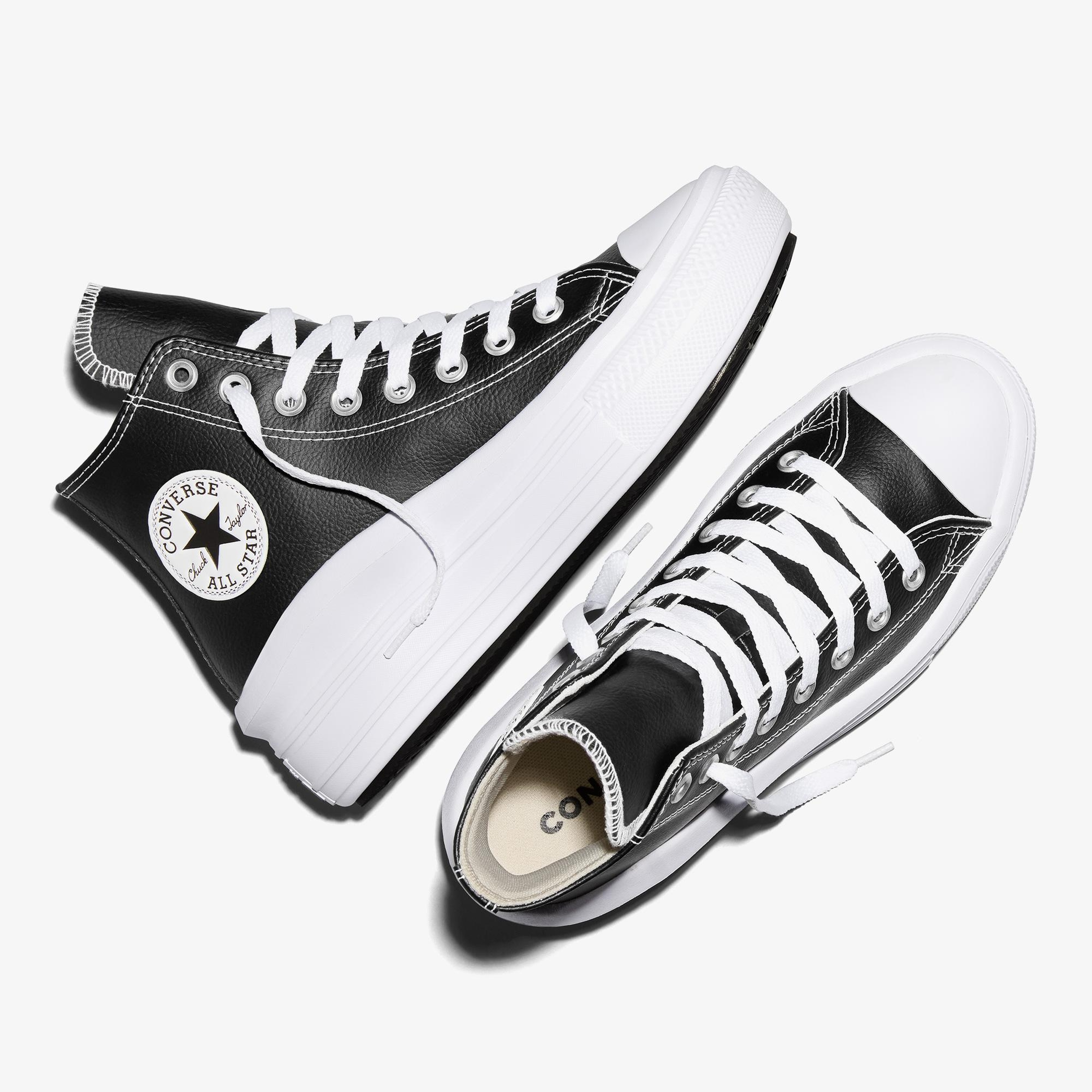 Converse Chuck Taylor All Star Move Platform Foundational Leather Kadın Siyah Sneaker