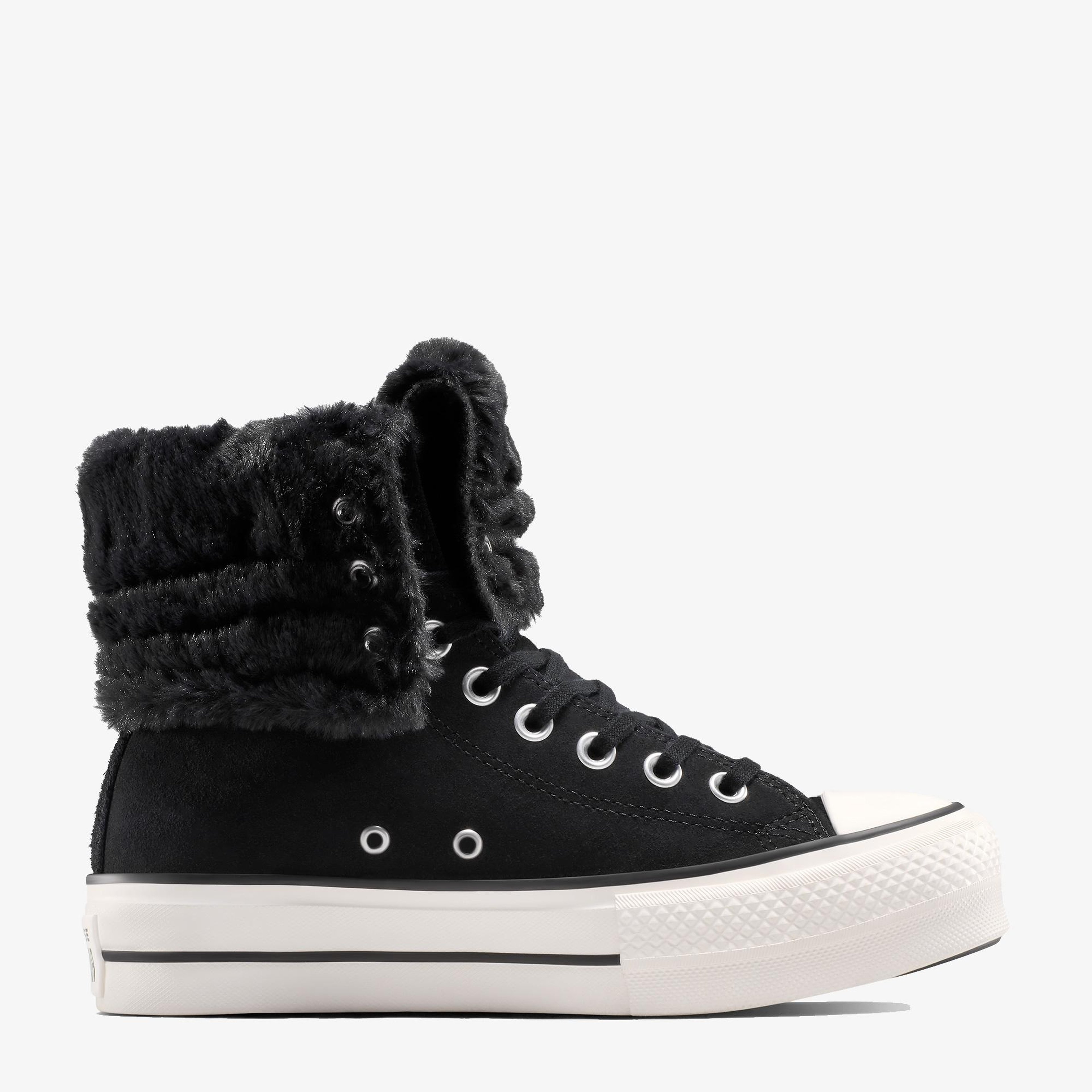 Converse Chuck Taylor All Star Fold Over Lift Kadın Siyah Sneaker