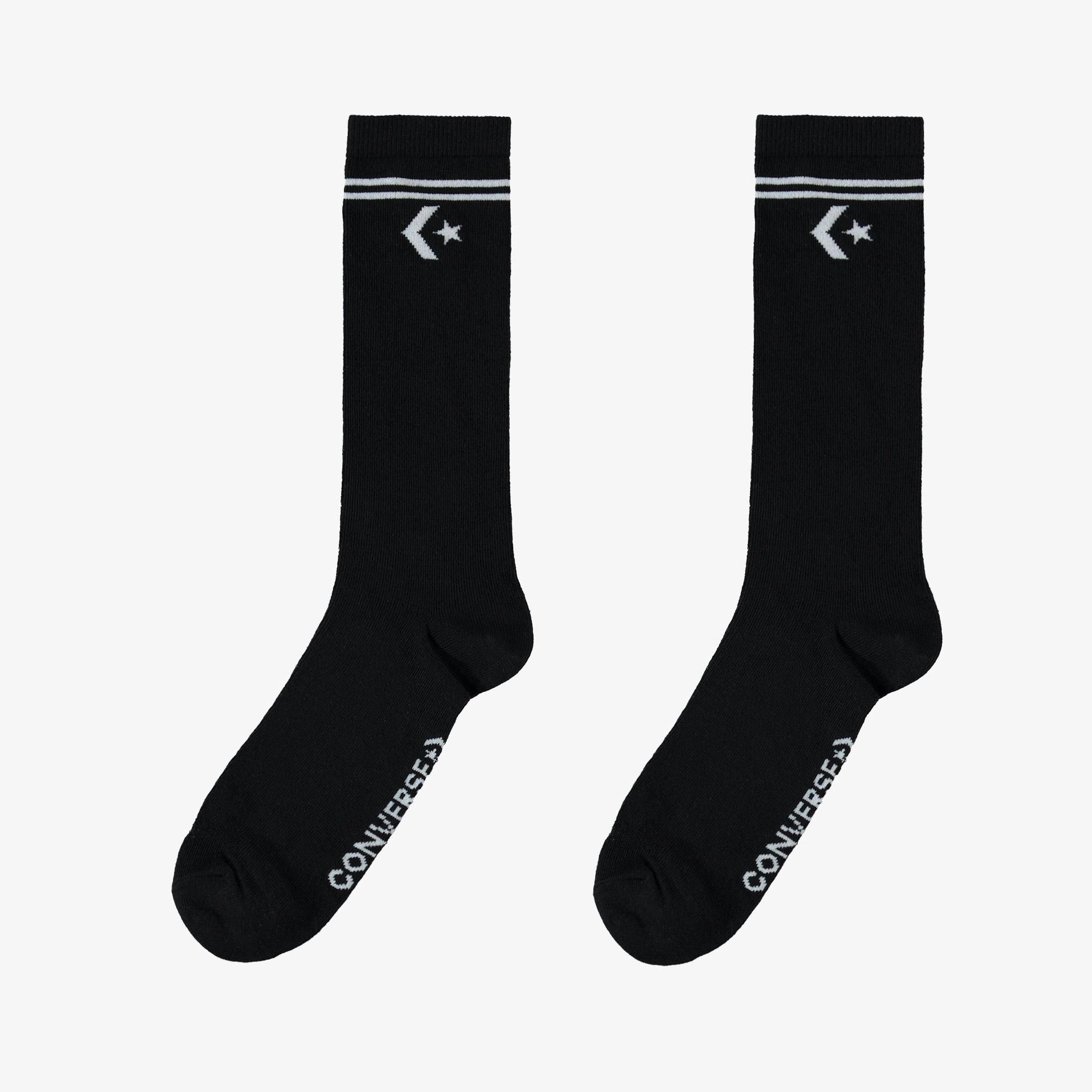 Converse Star Chevron Unisex 2'li Siyah Çorap