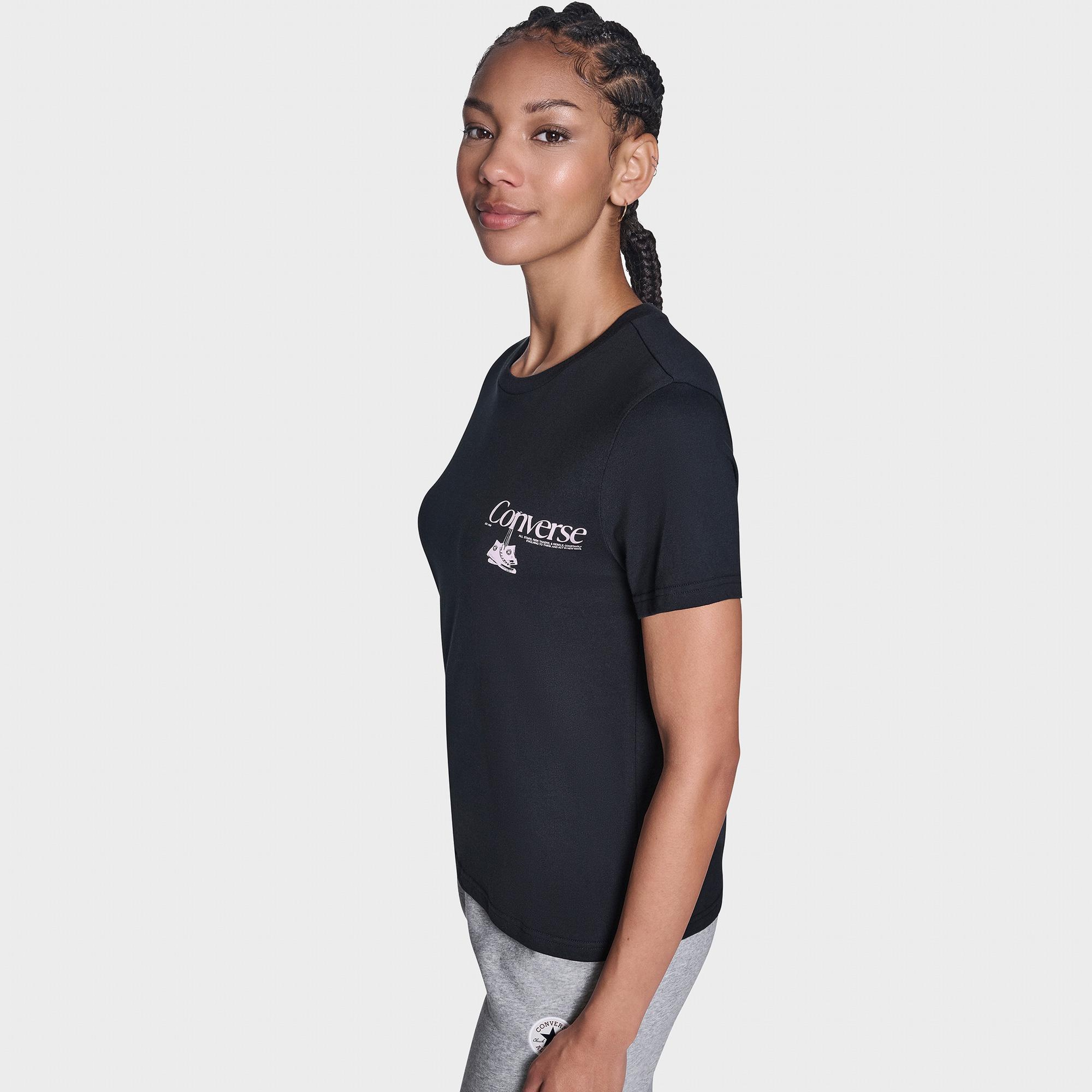 Converse Kadın Siyah T-Shirt