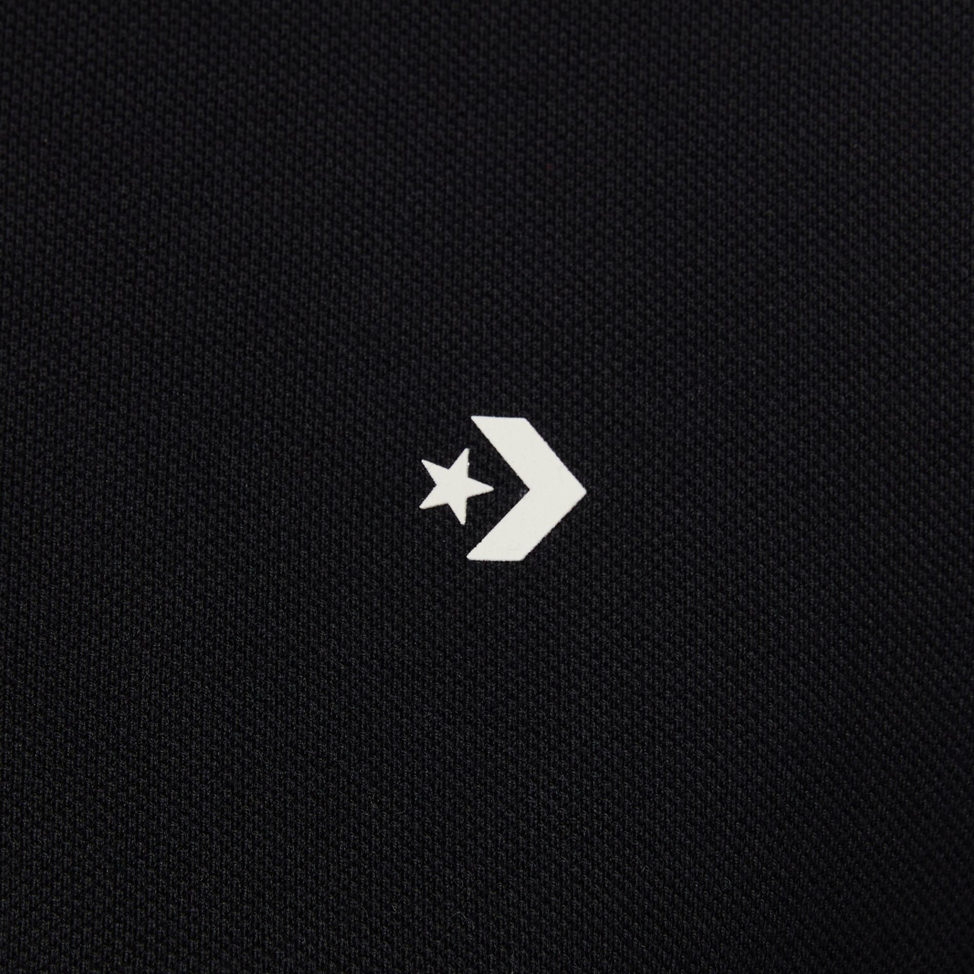 Converse Kadın Siyah Polo Yaka T-Shirt