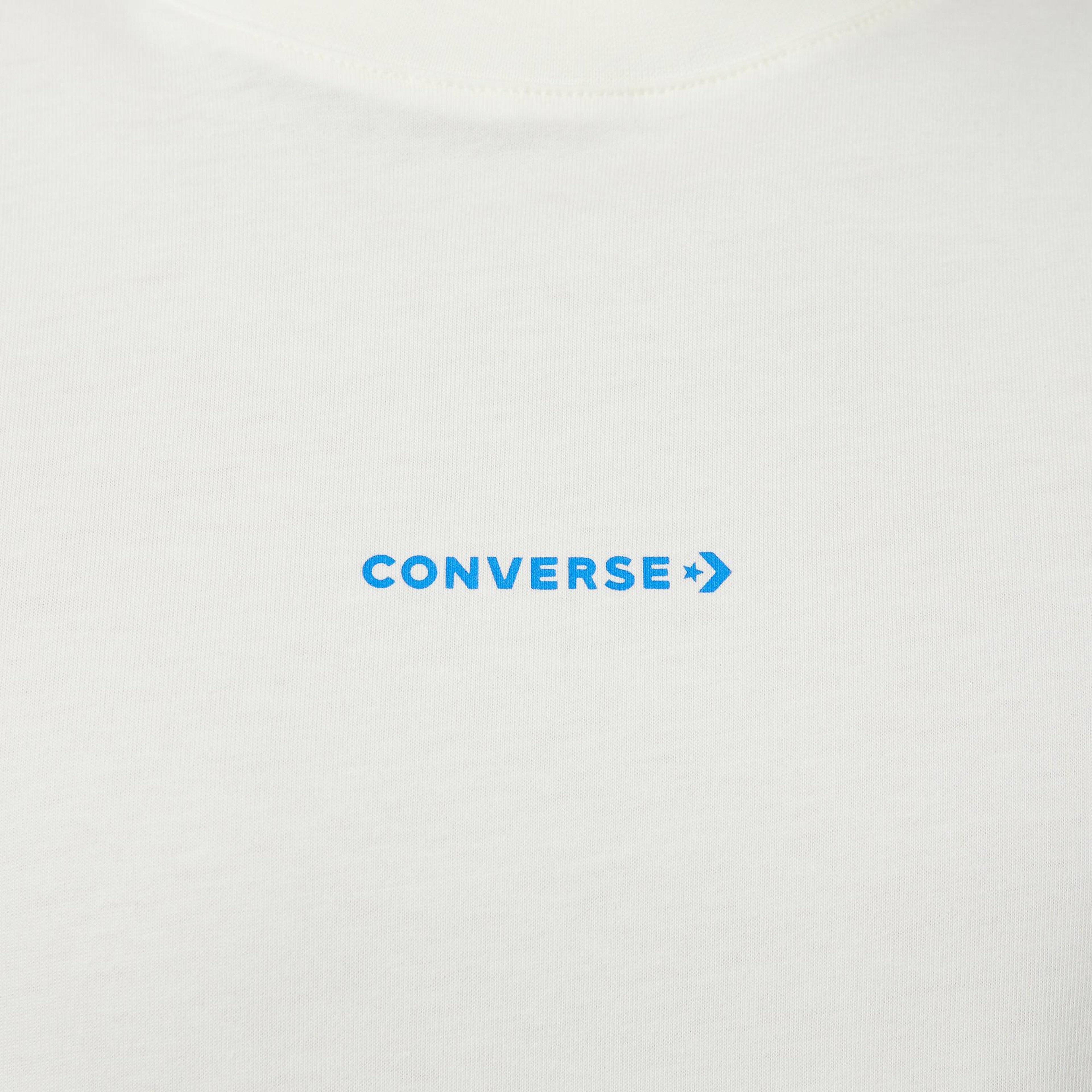 Converse Erkek Krem Grafik Baskılı T-Shirt