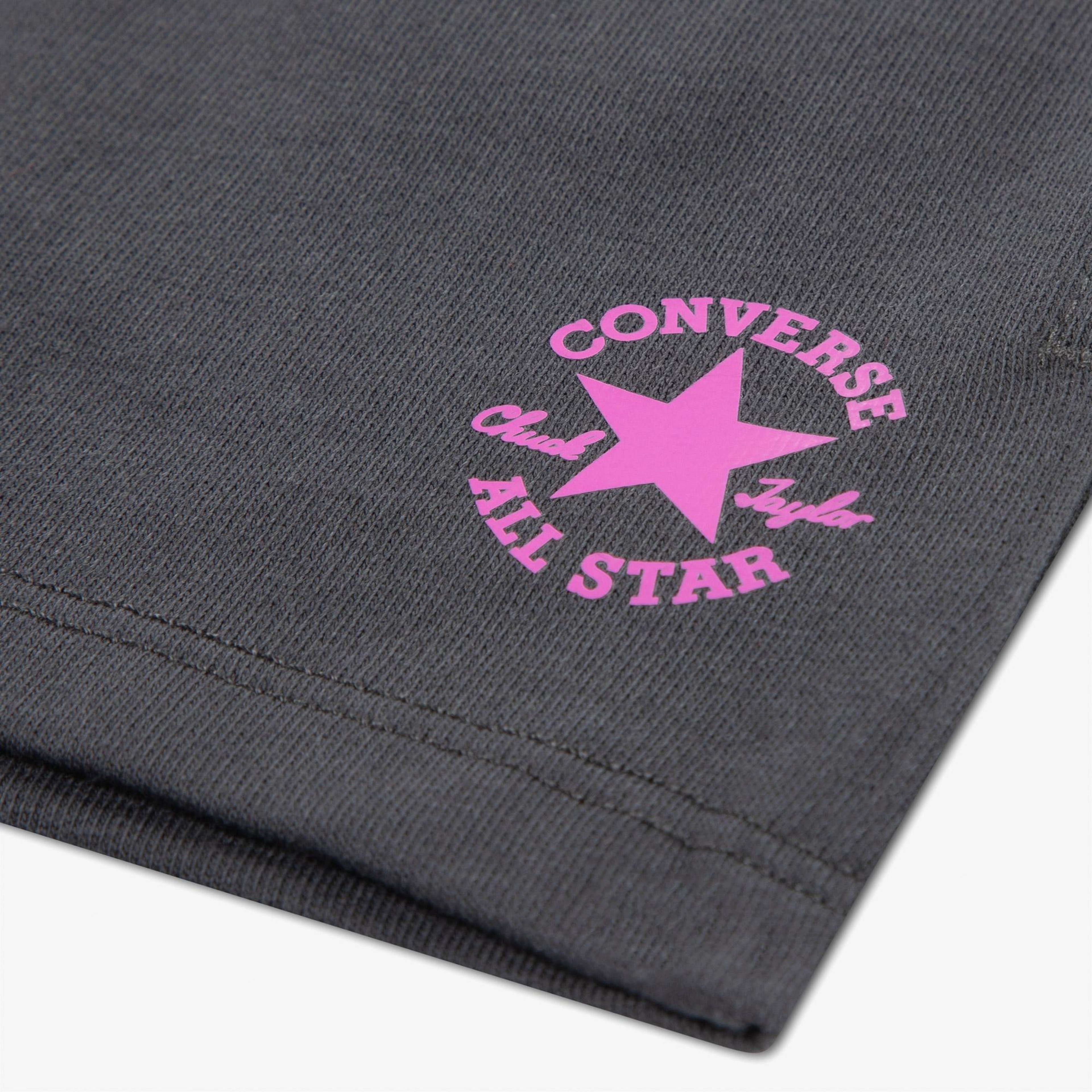 Converse Kız Çocuk Antrasit Şort Takım