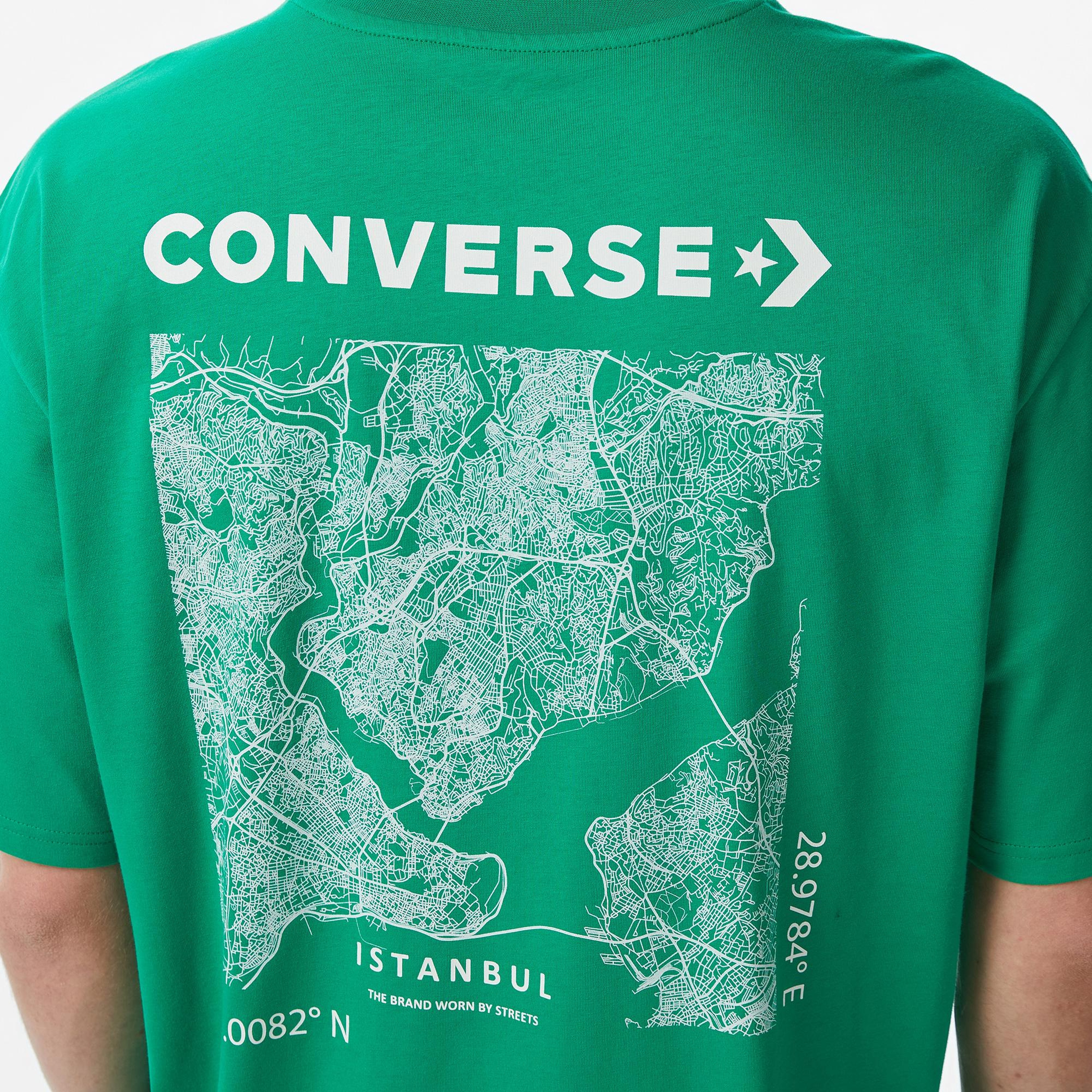 Converse Erkek Yeşil Grafik Baskılı T-Shirt