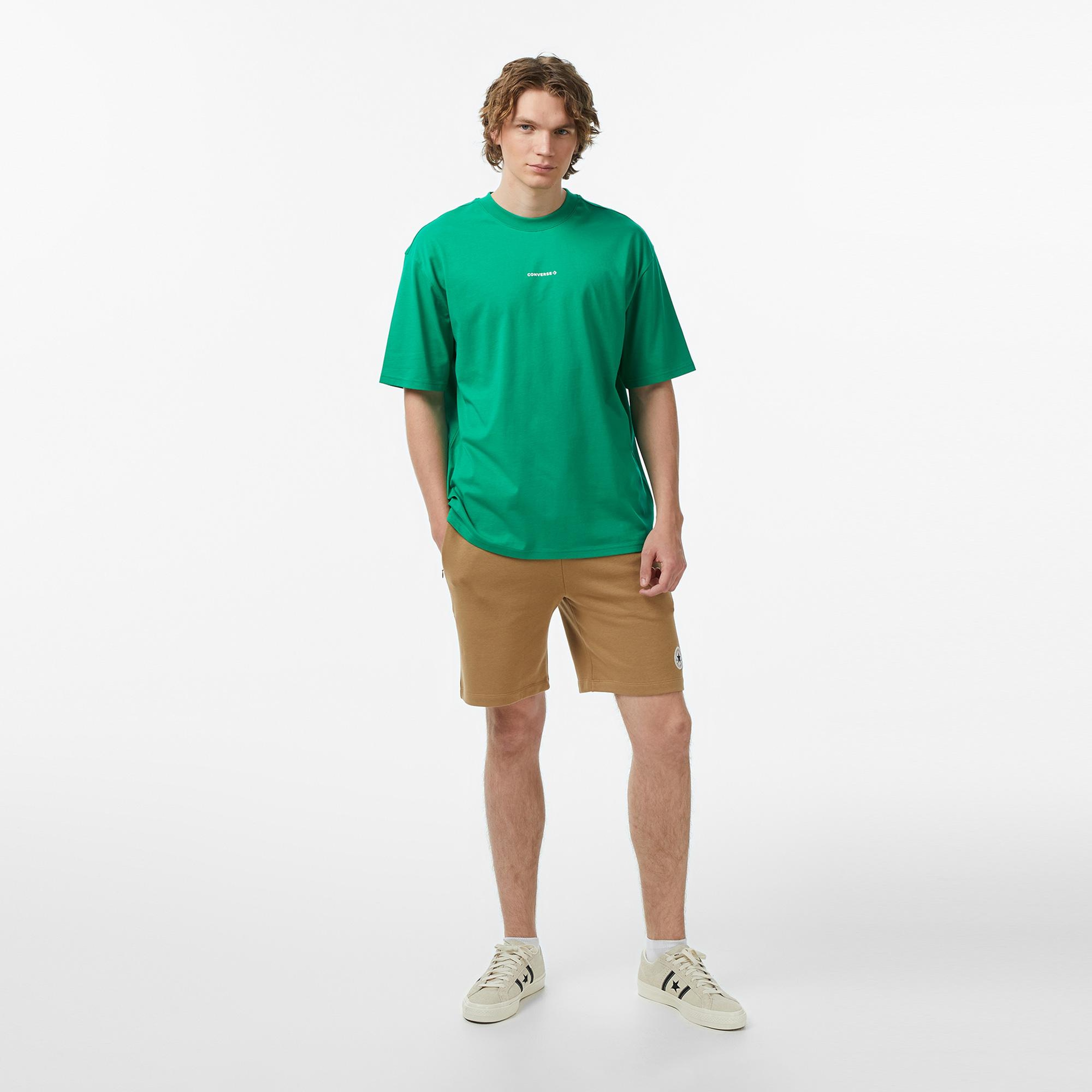 Converse Erkek Yeşil Grafik Baskılı T-Shirt