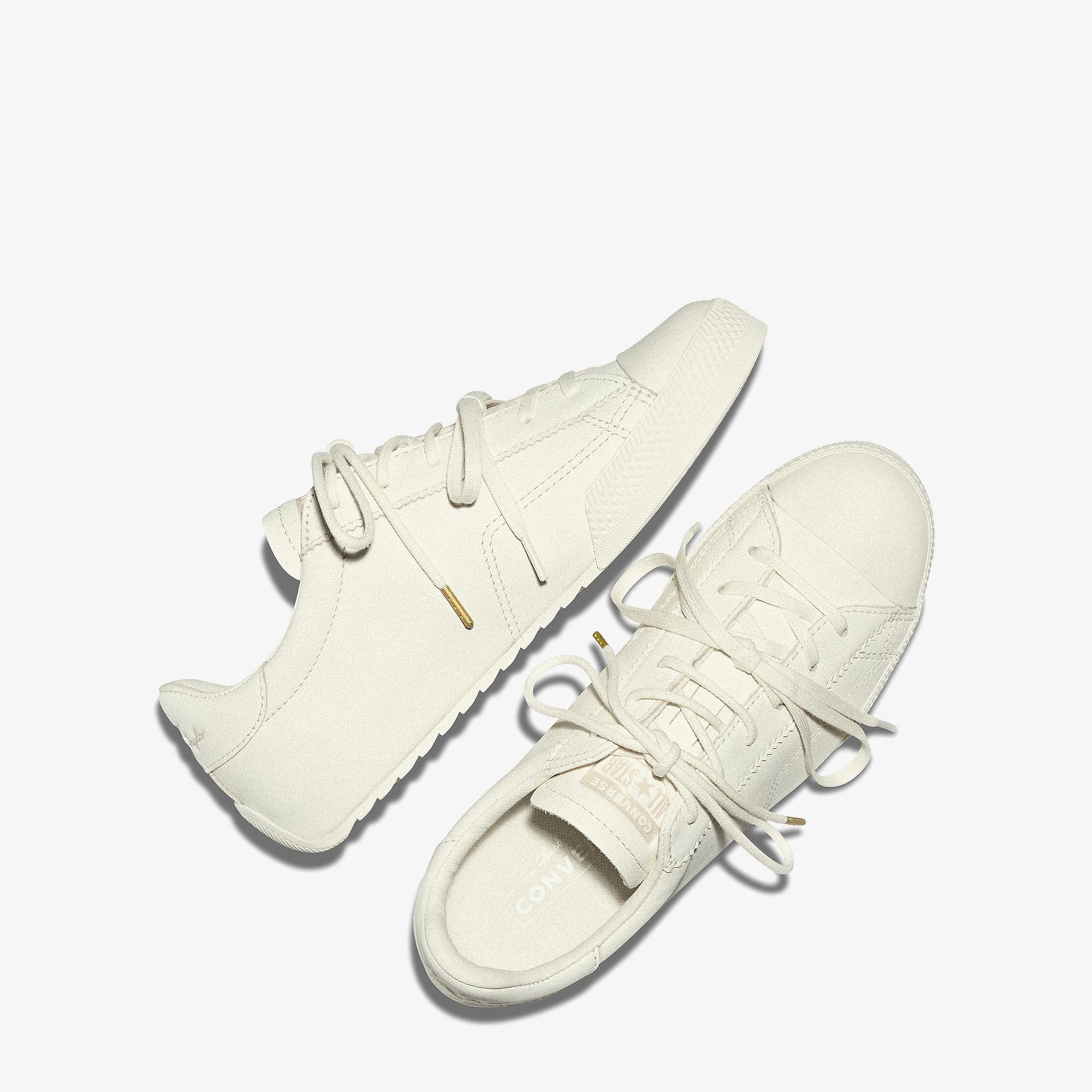 Converse Chuck Taylor LO Unisex Krem Deri Sneaker
